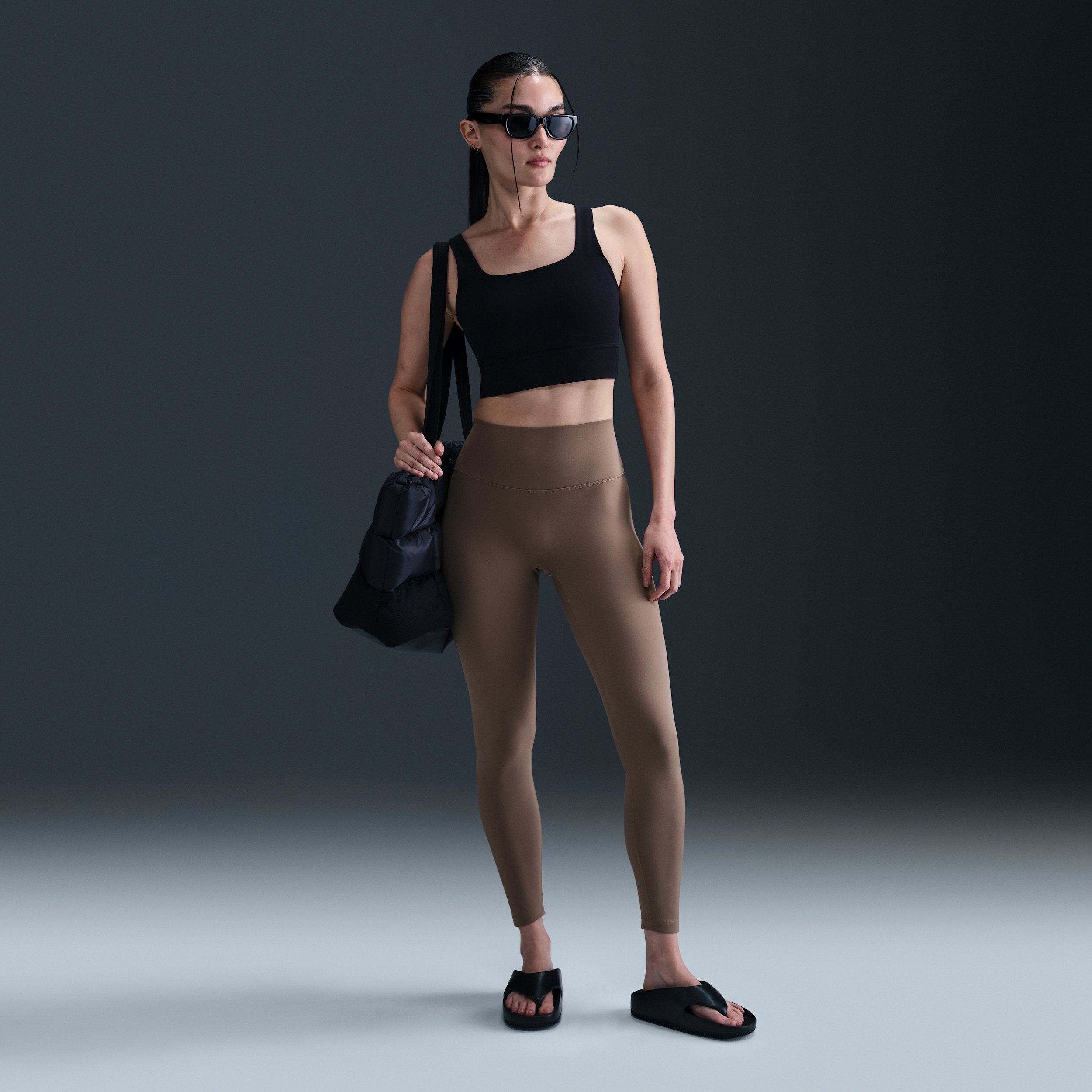 【ナイキ(NIKE)公式ストア】ナイキ ワン シームレス フロント ウィメンズ ハイウエスト フルレングス レギンス HJ9196-233 ブラウン 【ナイキ(NIKE)公式ストア】ナイキ ワン シームレス フロント ウィメンズ ハイウエスト フルレングス レギンス HJ9196-233 ブラウン