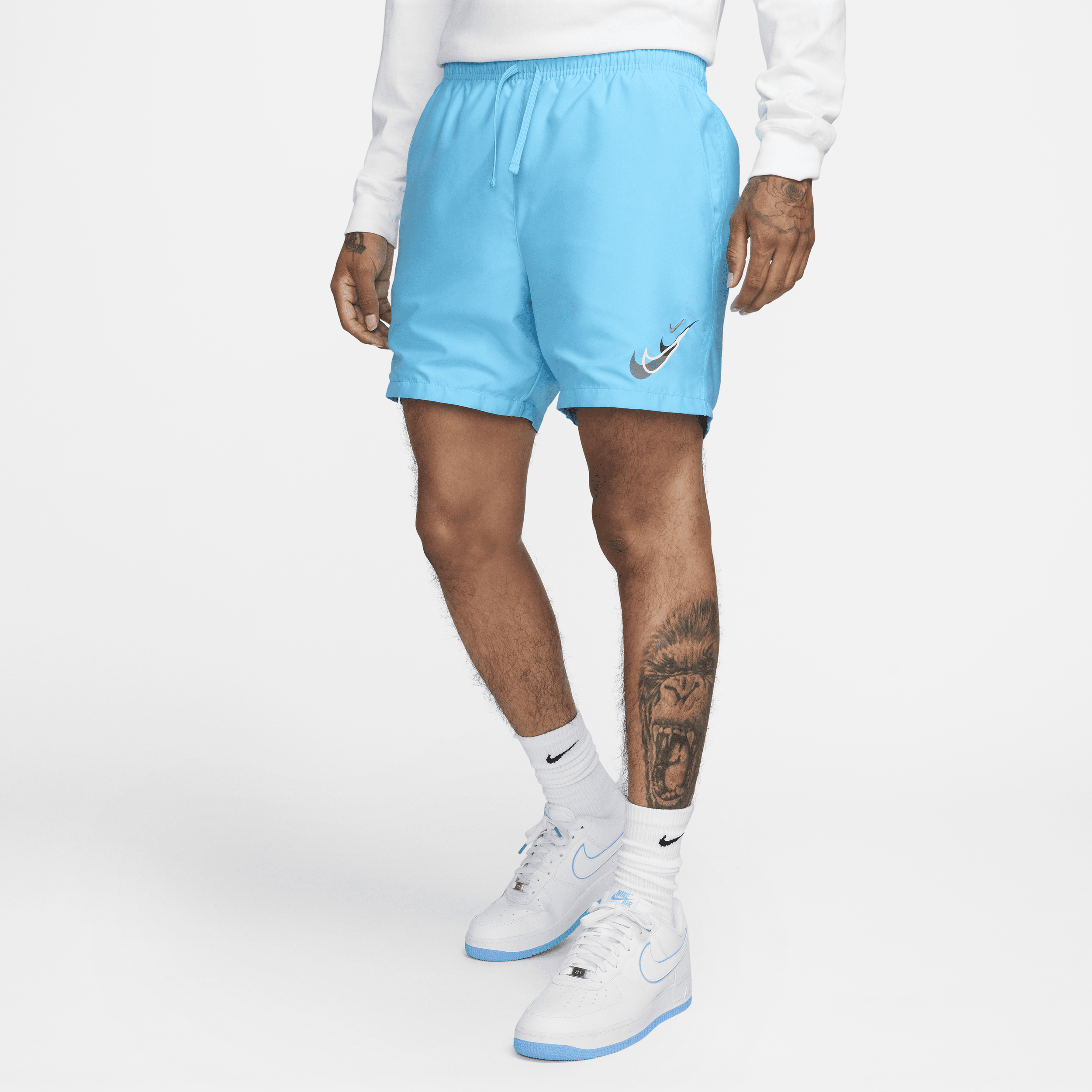 Vævede Nike Sportswear-shorts til mænd - blå