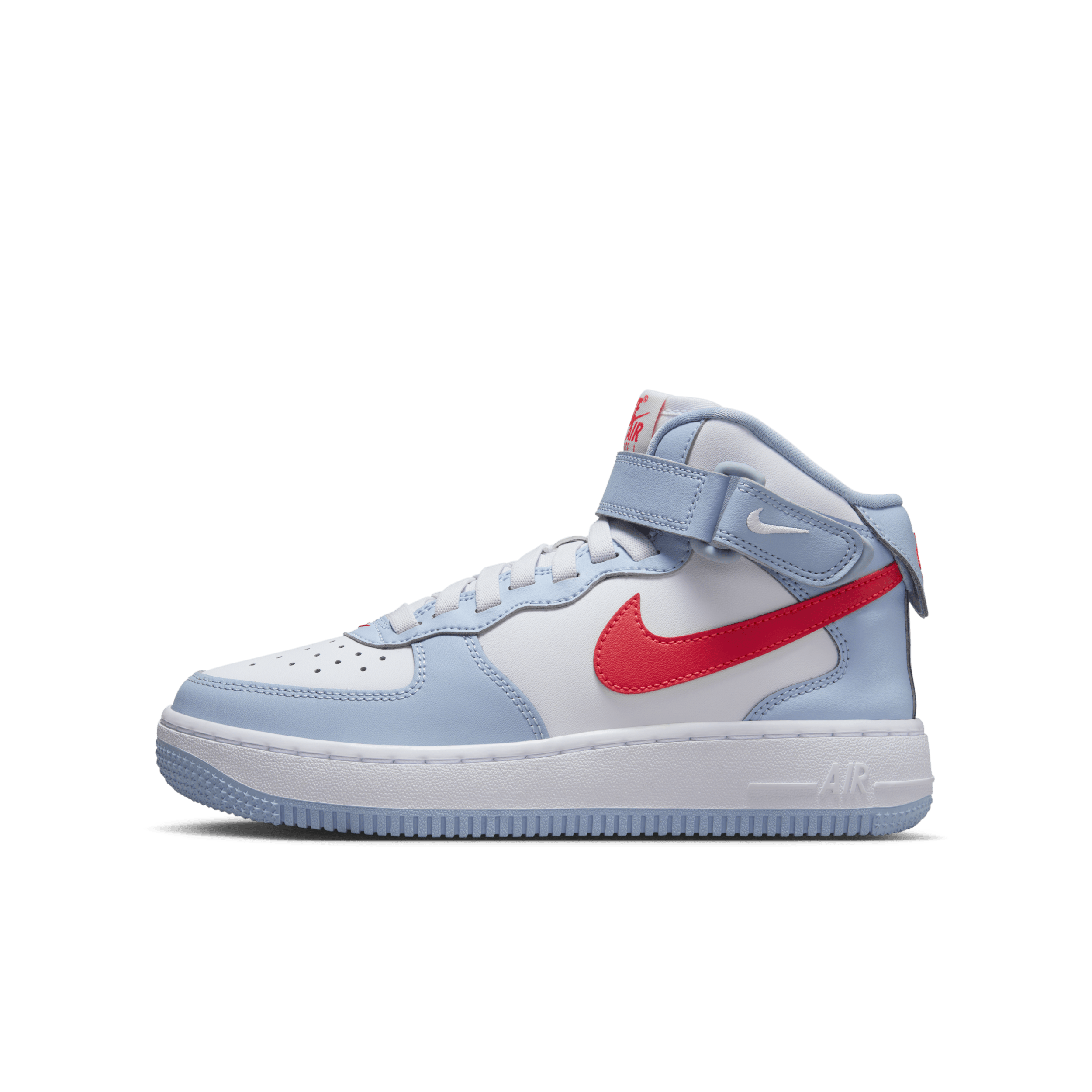 Nike Air Force 1 Mid EasyOn-sko til større børn - blå