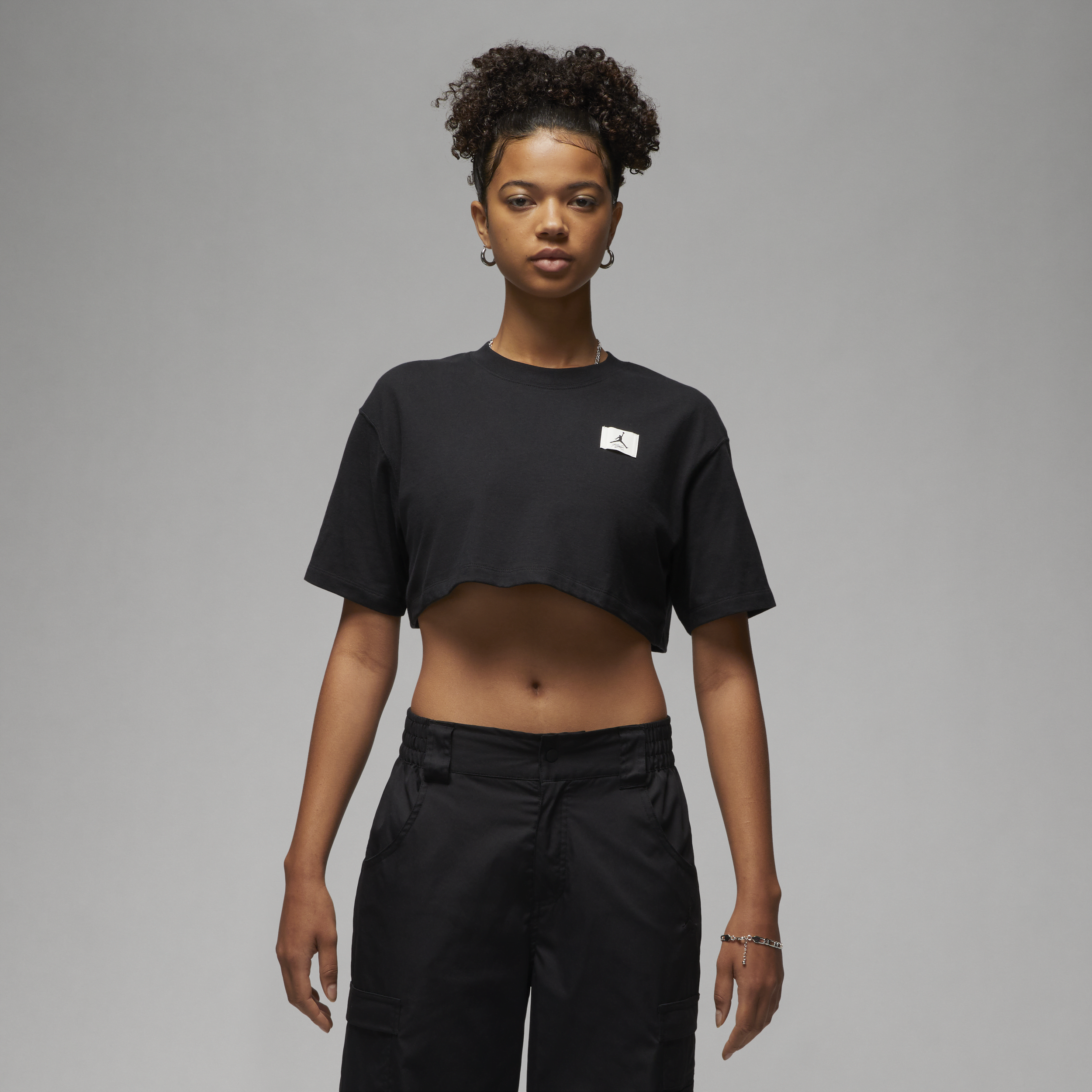 Jordan Sport Cropped-T-shirt til kvinder - sort