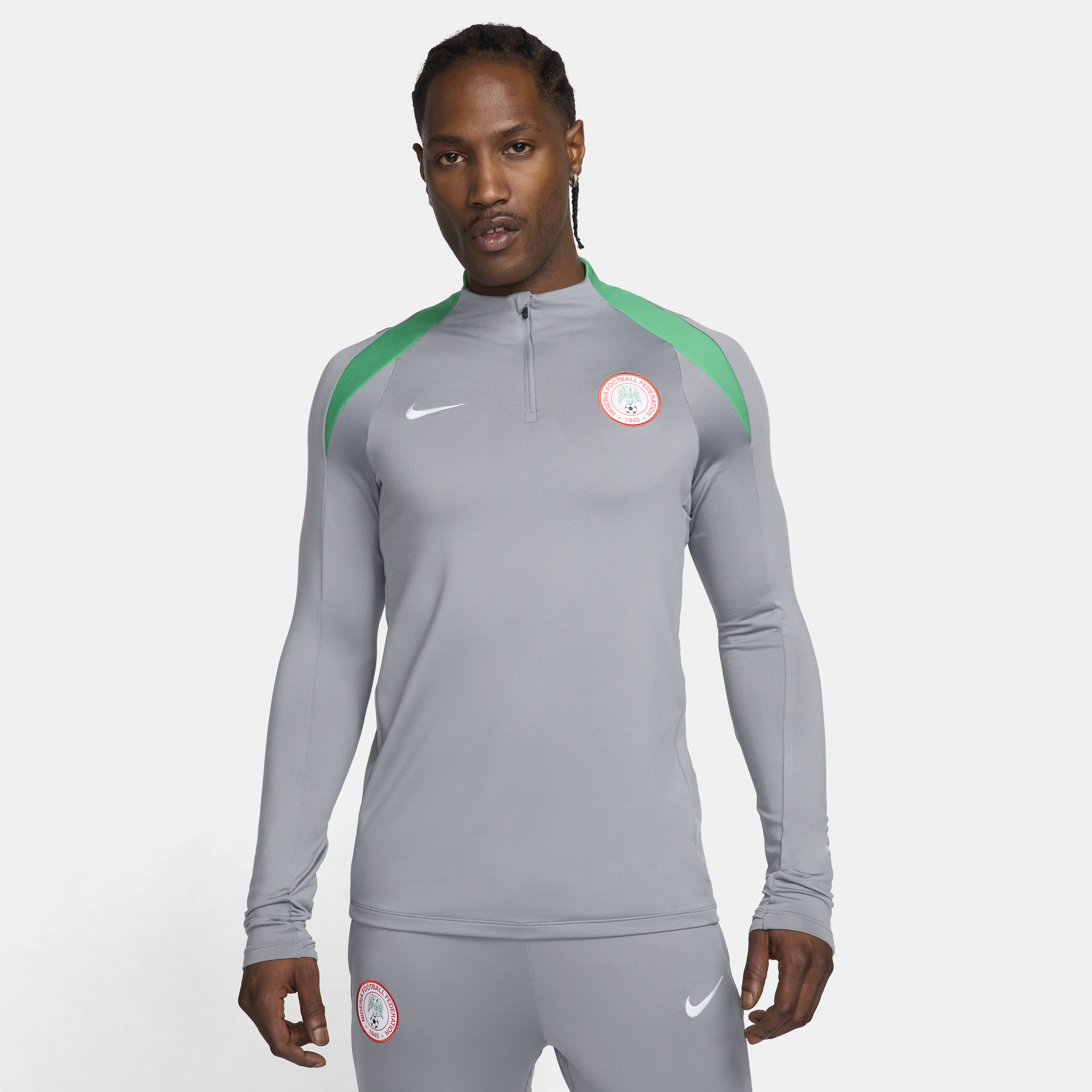 Nigeria Strike Nike Dri-FIT voetbaltrainingstop voor heren - Grijs