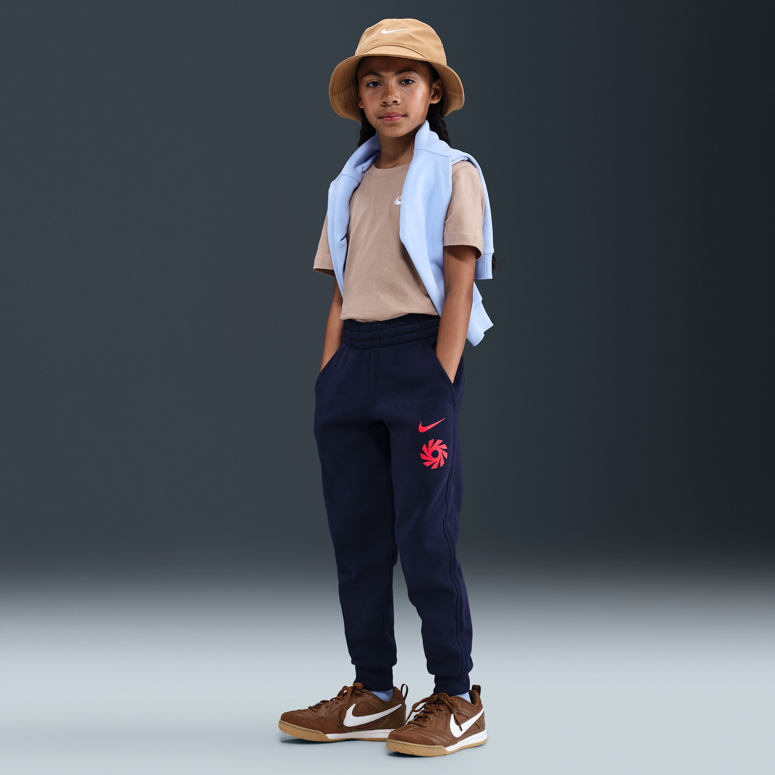 Nike Pantaloni jogger da calcio Erling Haaland Club Fleece – Ragazzo/a - Blu