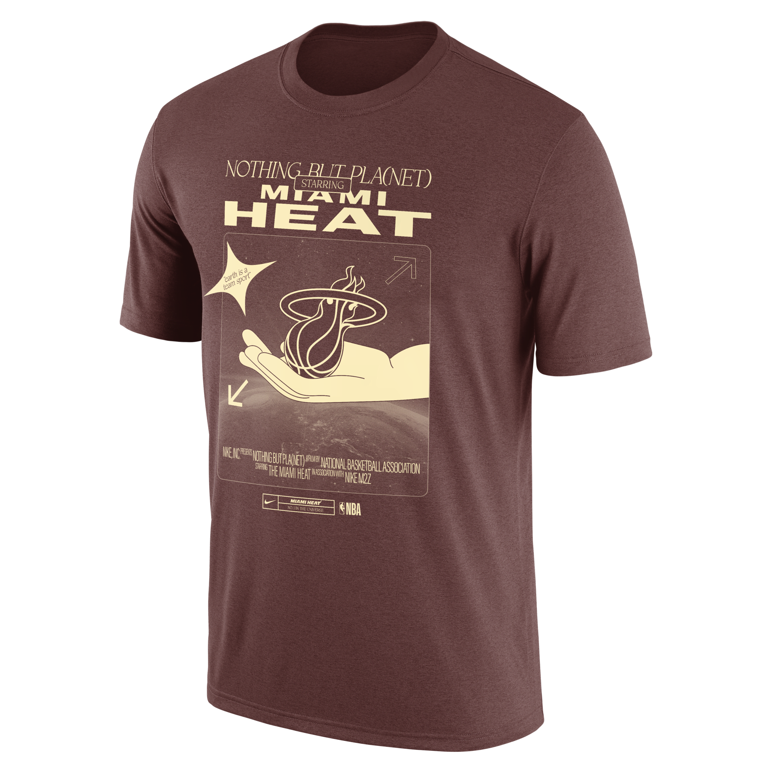 Miami Heat Nike NBA-T-shirt til mænd - brun