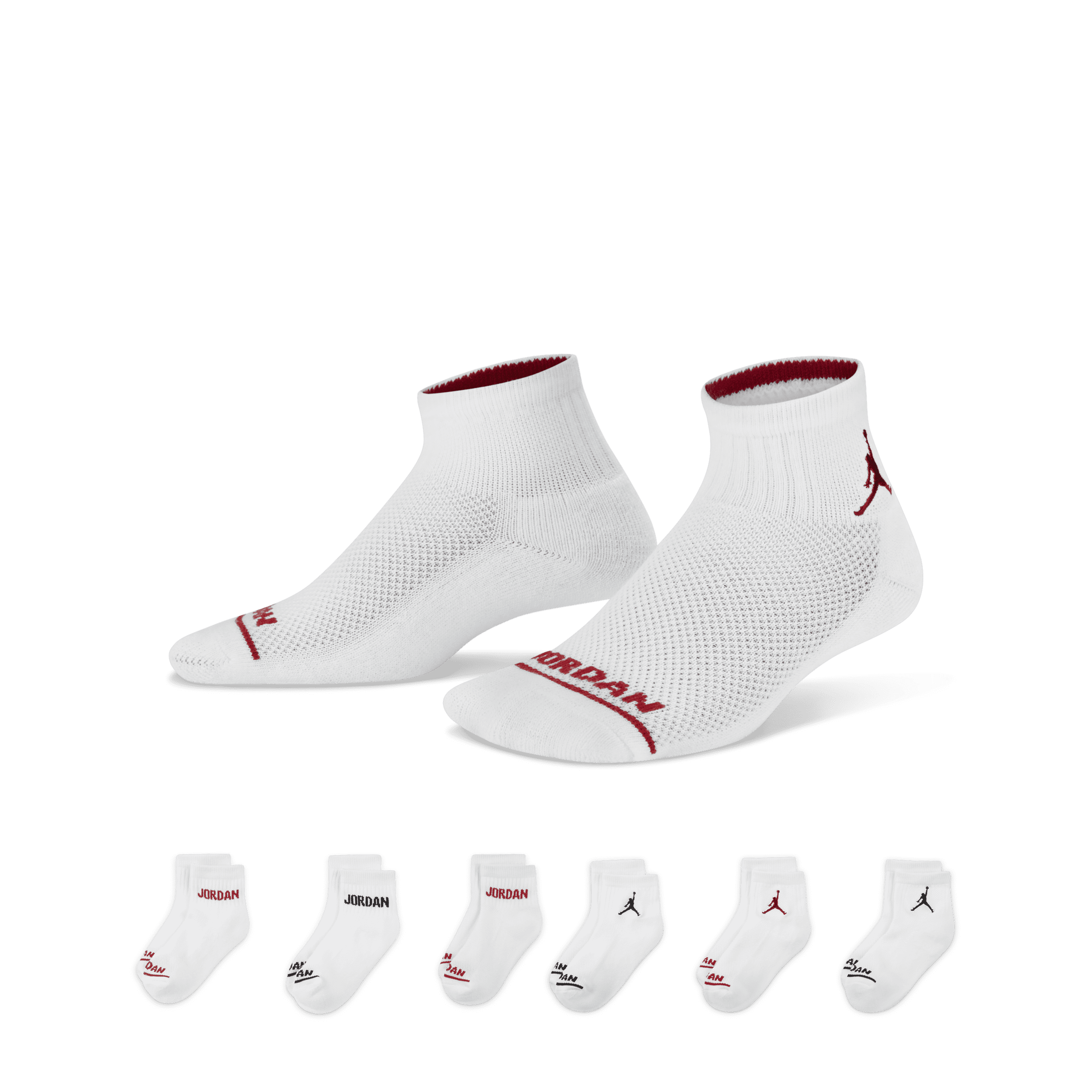 Jordan Enkelsokken voor kleuters (6 paar) - Wit