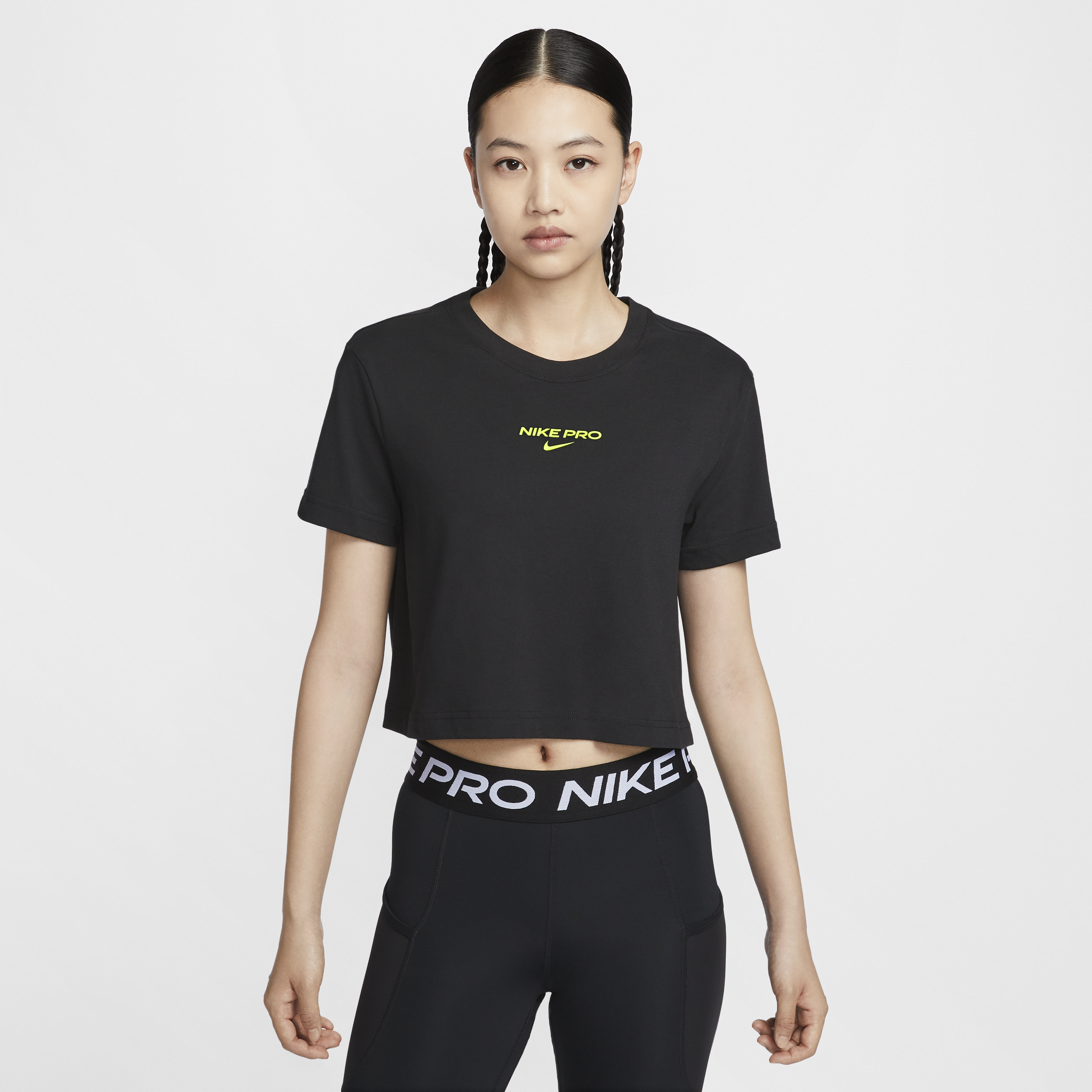 【ナイキ(NIKE)公式ストア】ナイキ プロ ウィメンズ Dri-FIT ショートスリーブ クロップド Tシャツ FV4299-010 ブラック 【ナイキ(NIKE)公式ストア】ナイキ プロ ウィメンズ Dri-FIT ショートスリーブ クロップド Tシャツ FV4299-010 ブラック