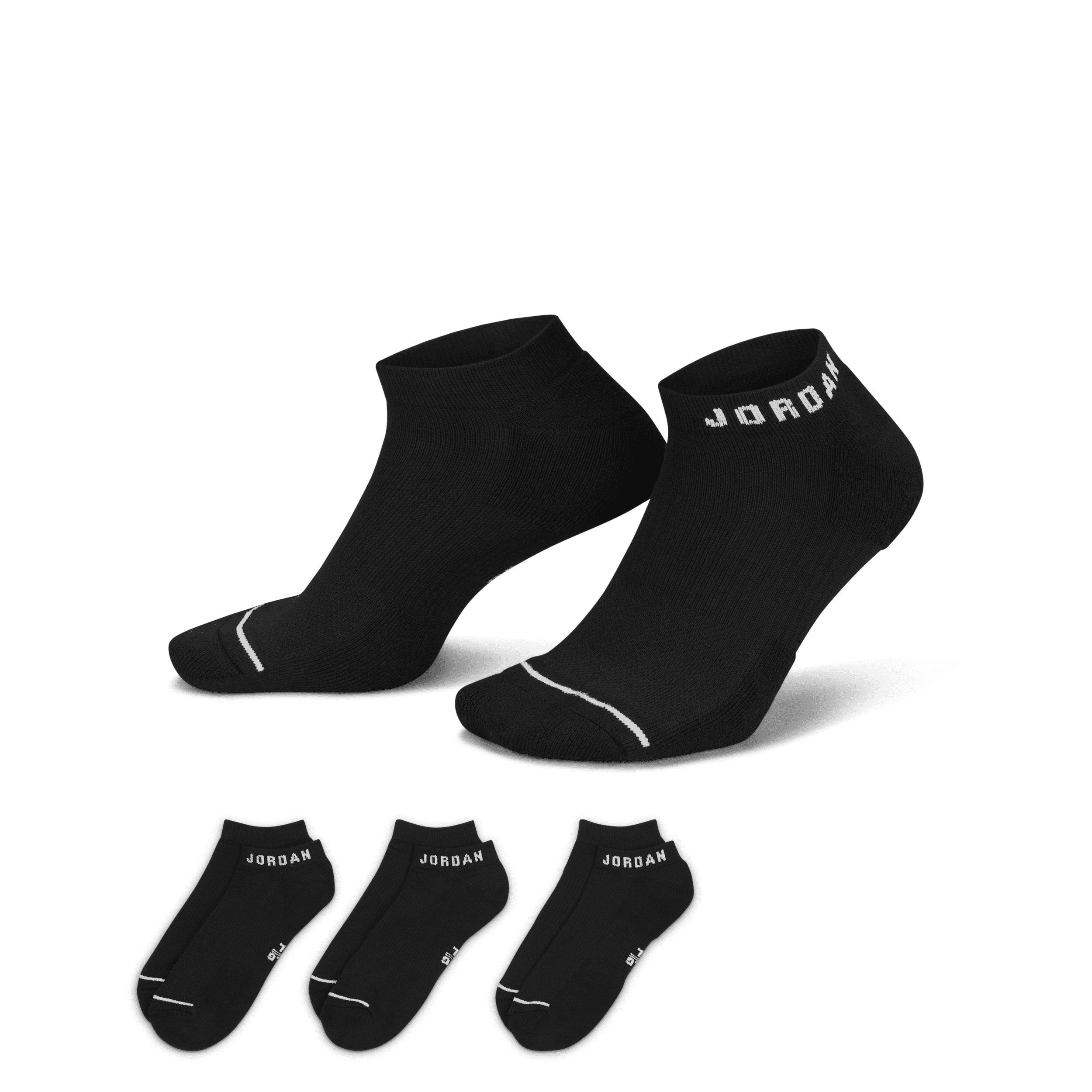 Jordan Calcetines invisibles de diario (3 pares) - Negro