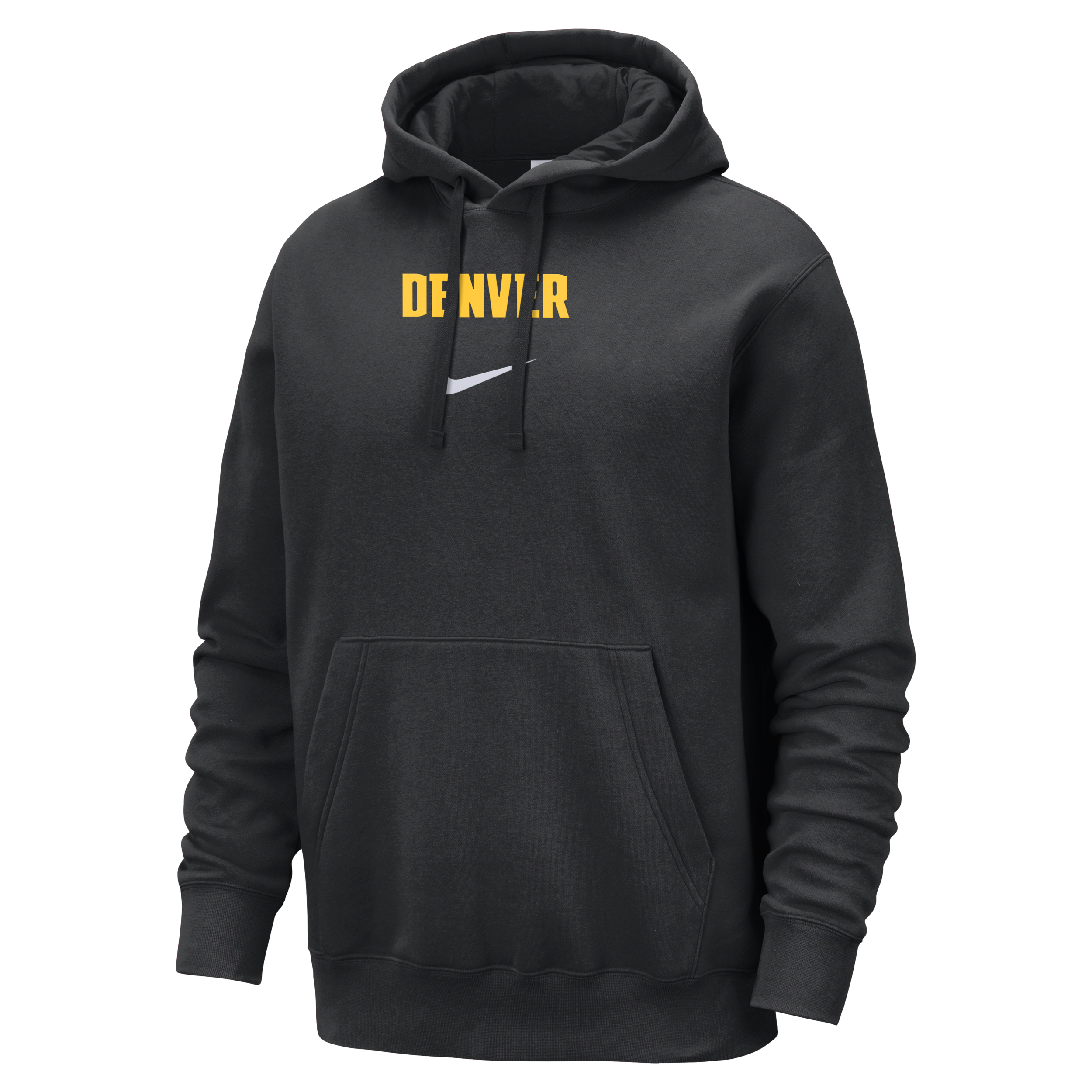 Felpa pullover con cappuccio Denver Nuggets Club Fleece City Edition Nike NBA – Uomo - Nero
