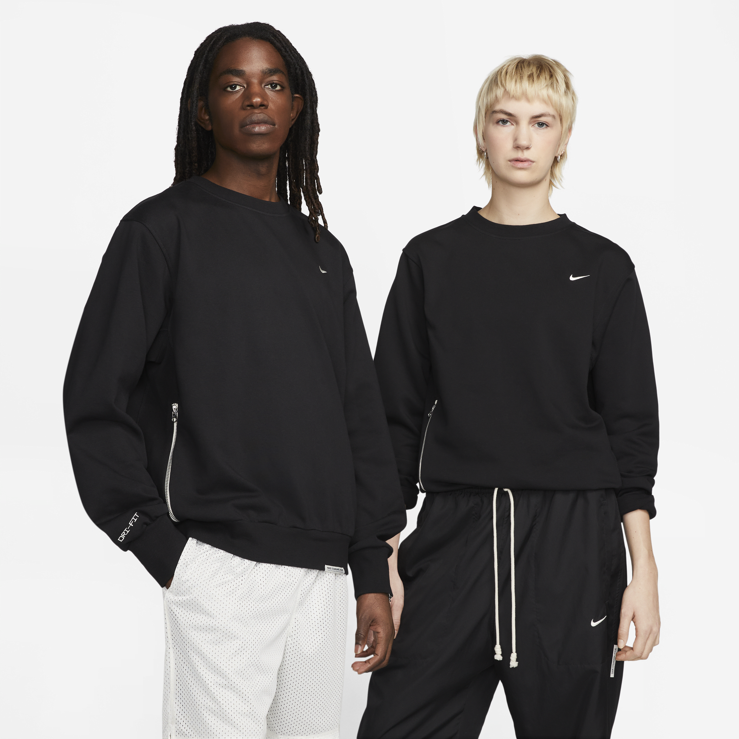 Nike Standard Issue Sudadera de cuello redondo de baloncesto Dri-FIT - Hombre - Negro
