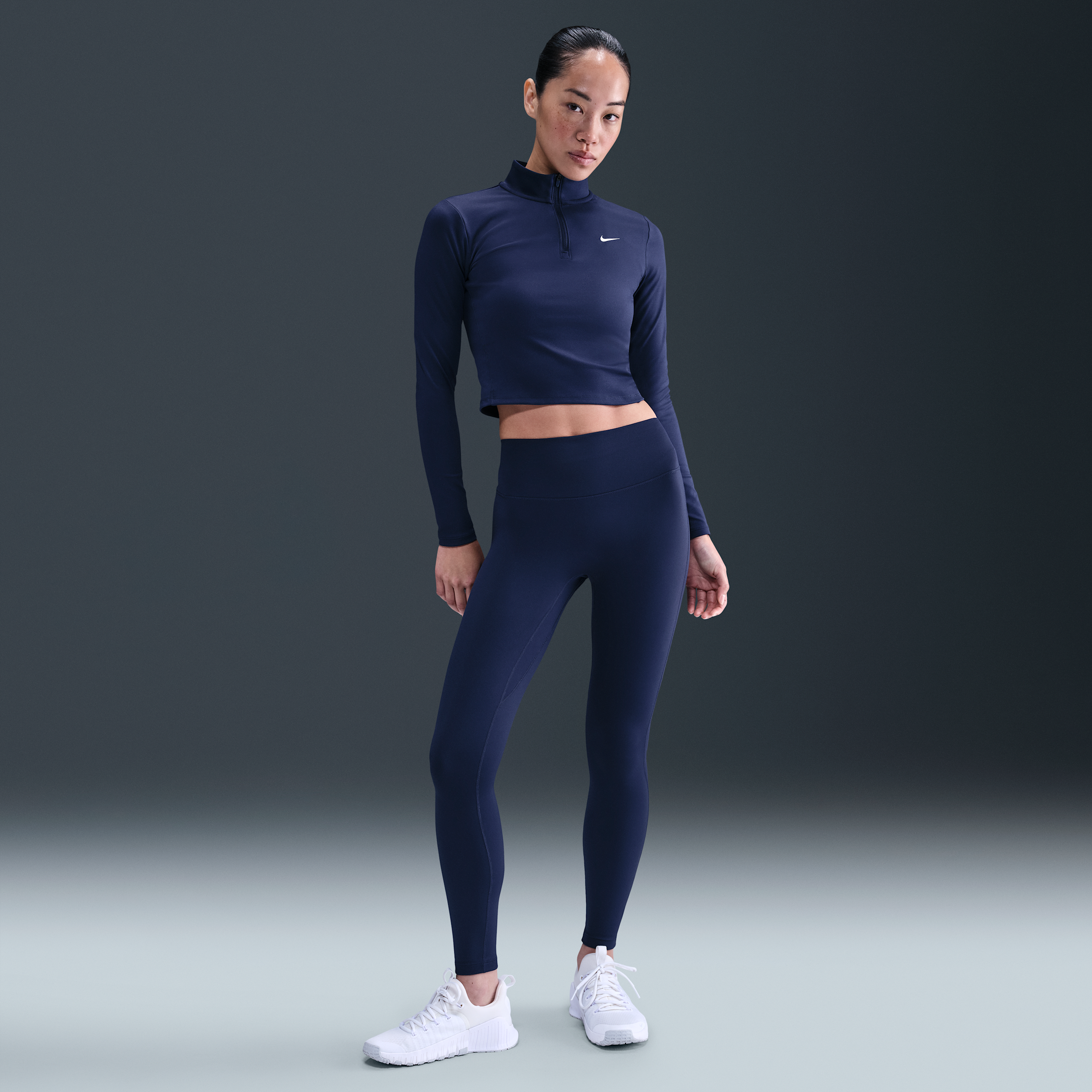 【ナイキ(NIKE)公式ストア】ナイキ ワン シームレス フロント ウィメンズ ハイウエスト フルレングス (10分丈) レギンス HJ9196-410 ブルー 【ナイキ(NIKE)公式ストア】ナイキ ワン シームレス フロント ウィメンズ ハイウエスト フルレングス (10分丈) レギンス HJ9196-410 ブルー