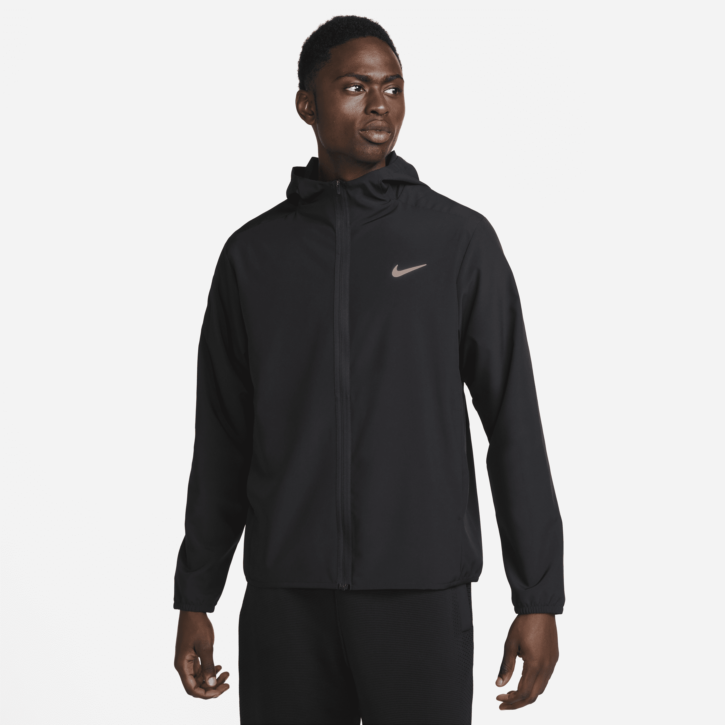 Alsidig Nike Form-Dri-FIT-jakke med hætte til mænd - sort