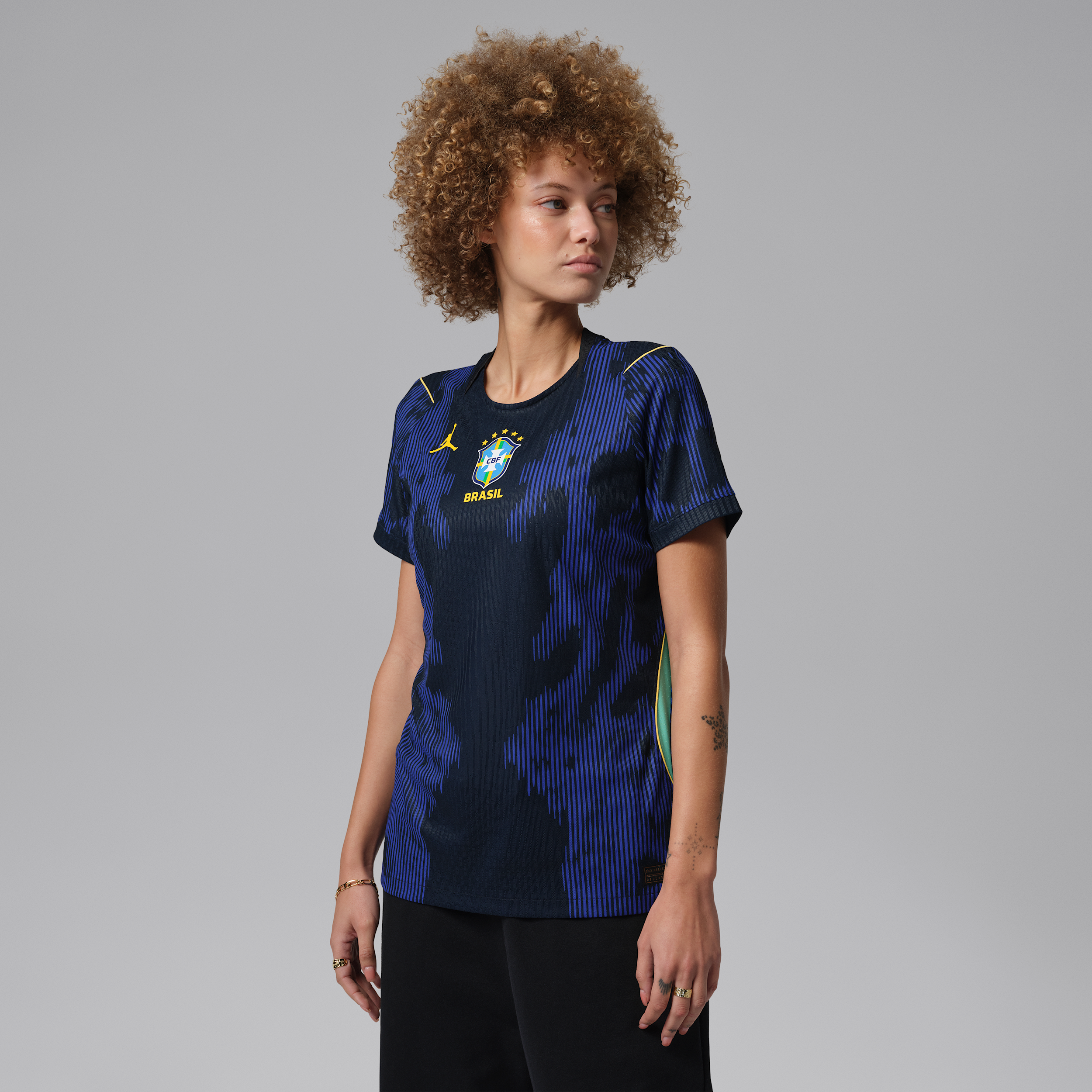 Maillot de foot Nike Aero-FIT Équipe du Brésil 2026 Match Extérieur pour femme - Bleu