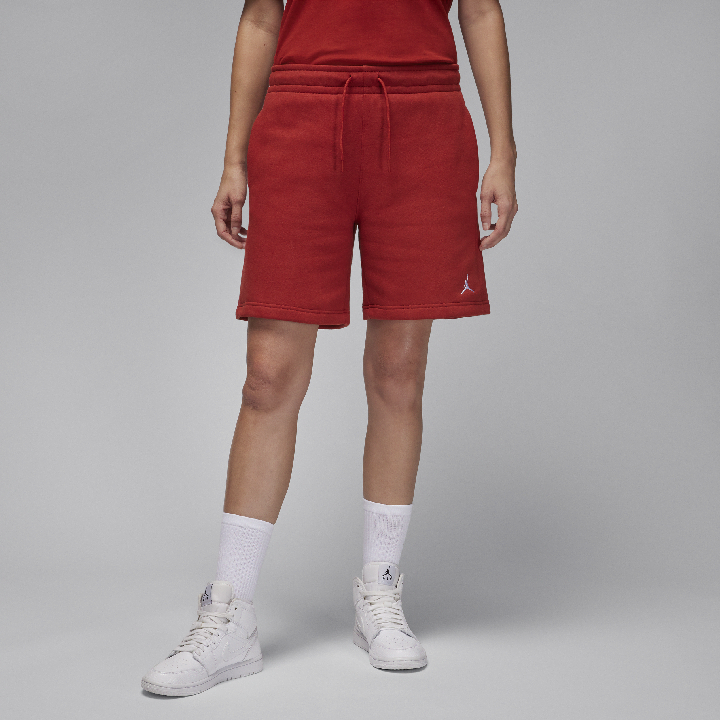 Jordan Brooklyn Fleece Pantalón corto - Mujer - Rojo