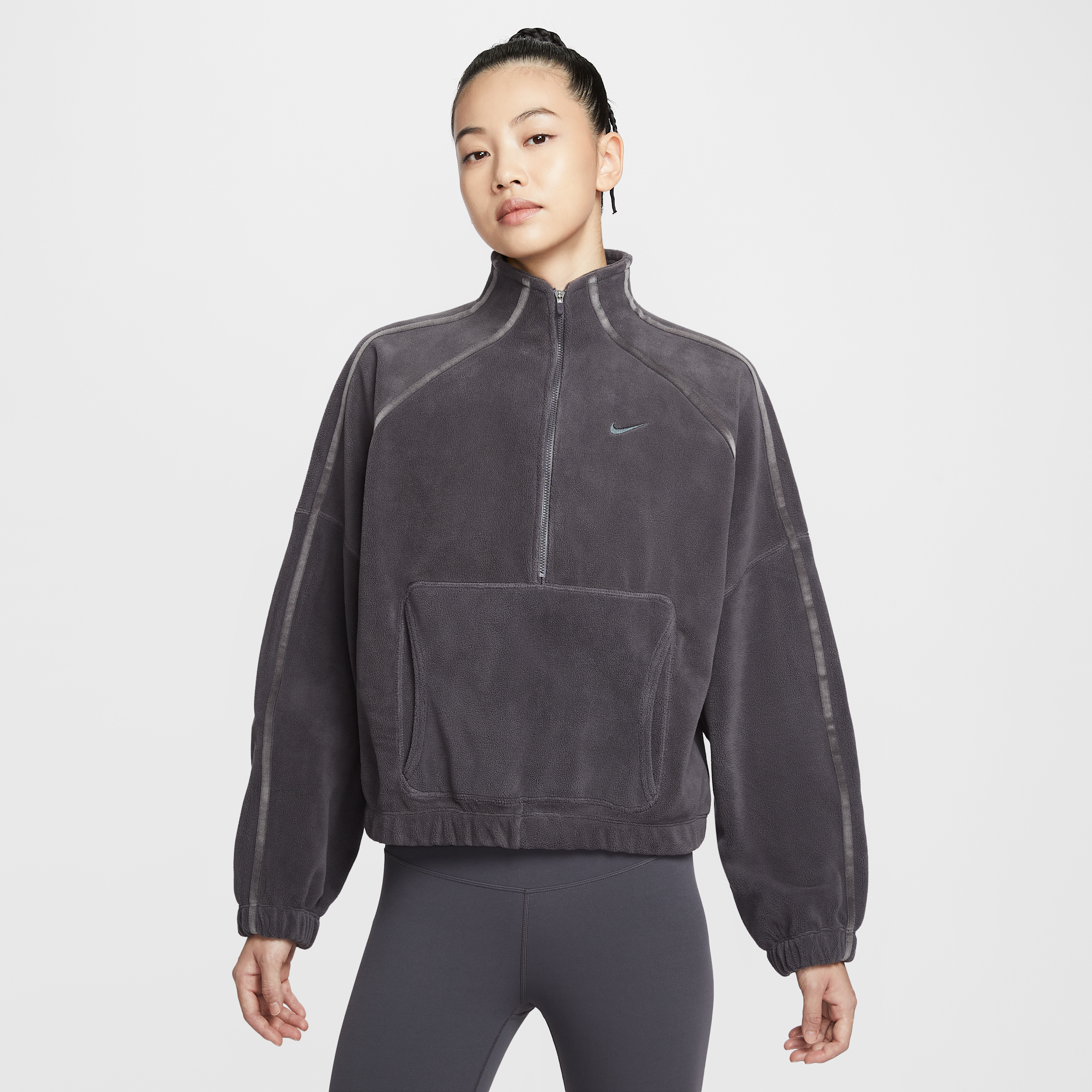 【ナイキ(NIKE)公式ストア】ナイキ ワン ウィメンズ Therma-FIT ハーフジップ トップス HV3716-036 グレー 【ナイキ(NIKE)公式ストア】ナイキ ワン ウィメンズ Therma-FIT ハーフジップ トップス HV3716-036 グレー