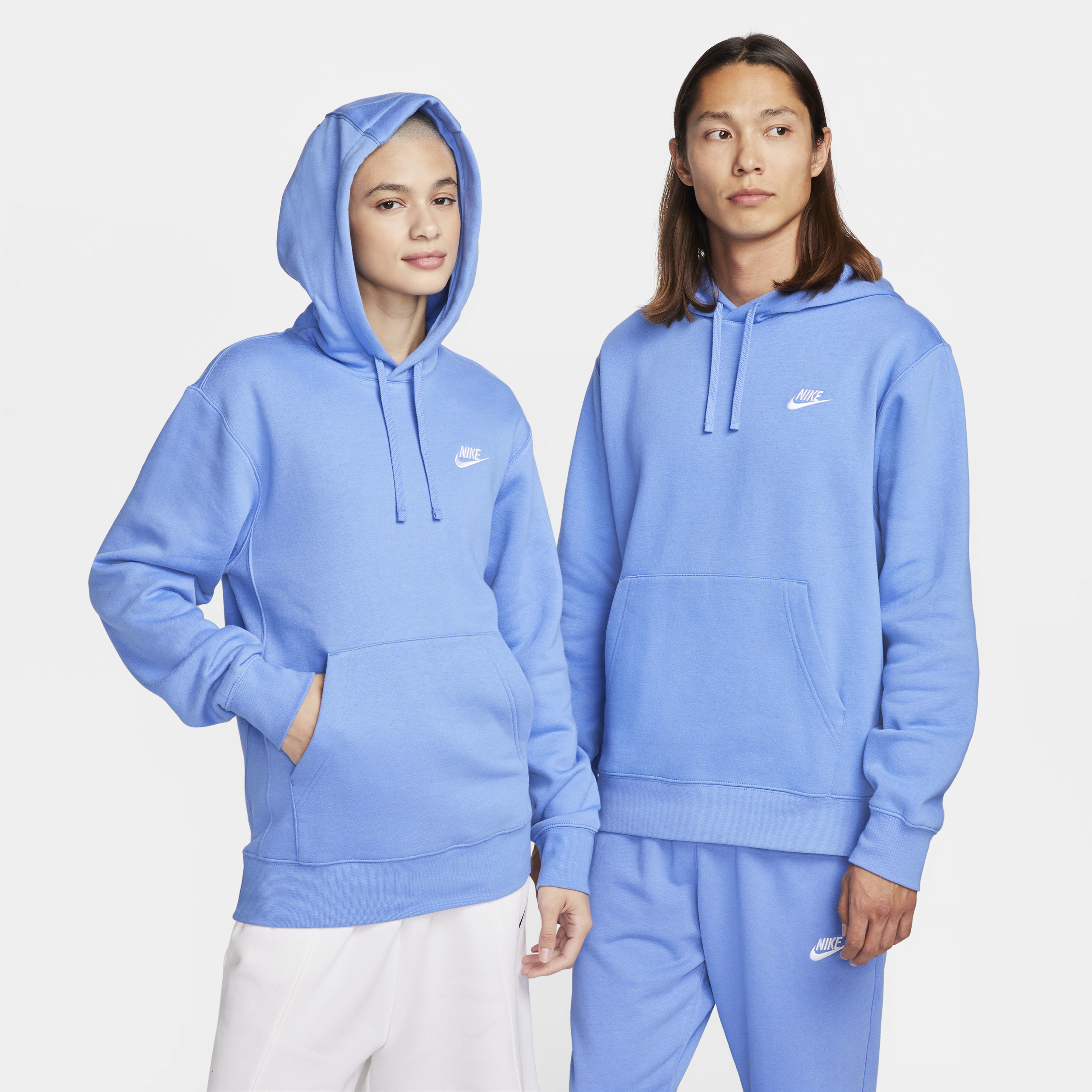 Nike Sportswear Club Fleece-pulloverhættetrøje - blå
