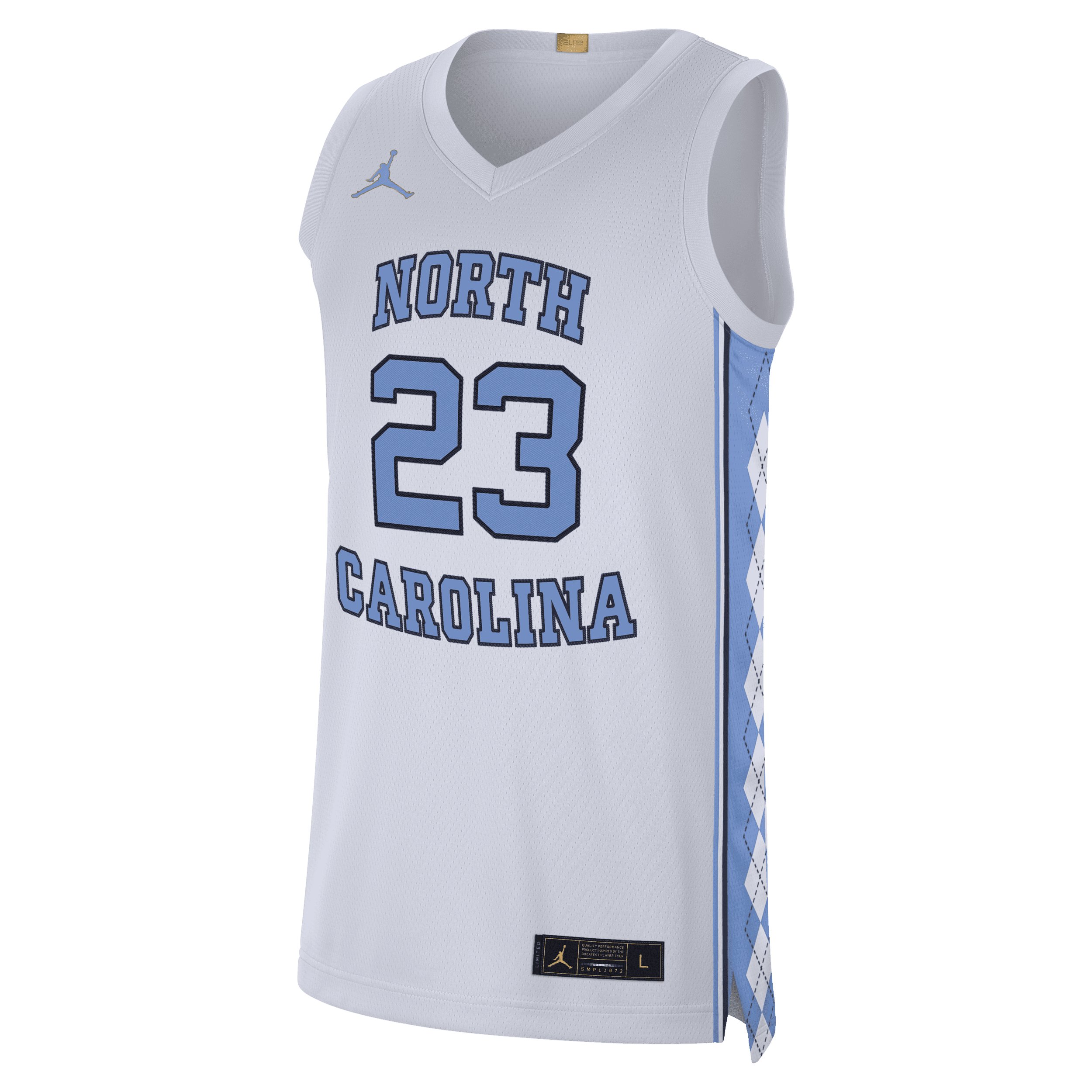Jordan College (UNC) Limited-basketballtrøje til mænd - hvid
