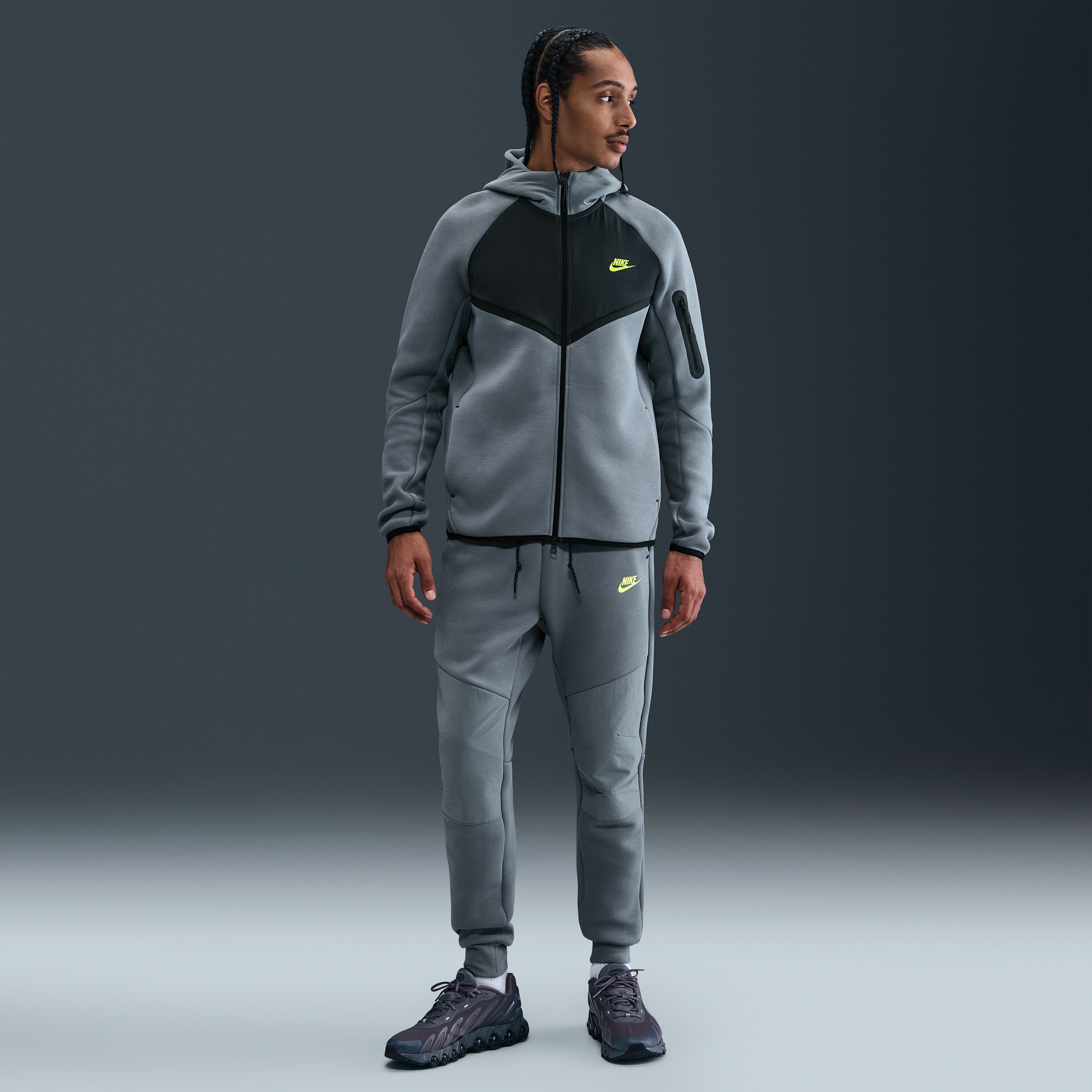 Nike Tech Men's Fleece Windrunner Full-Zip Jacket - Grey