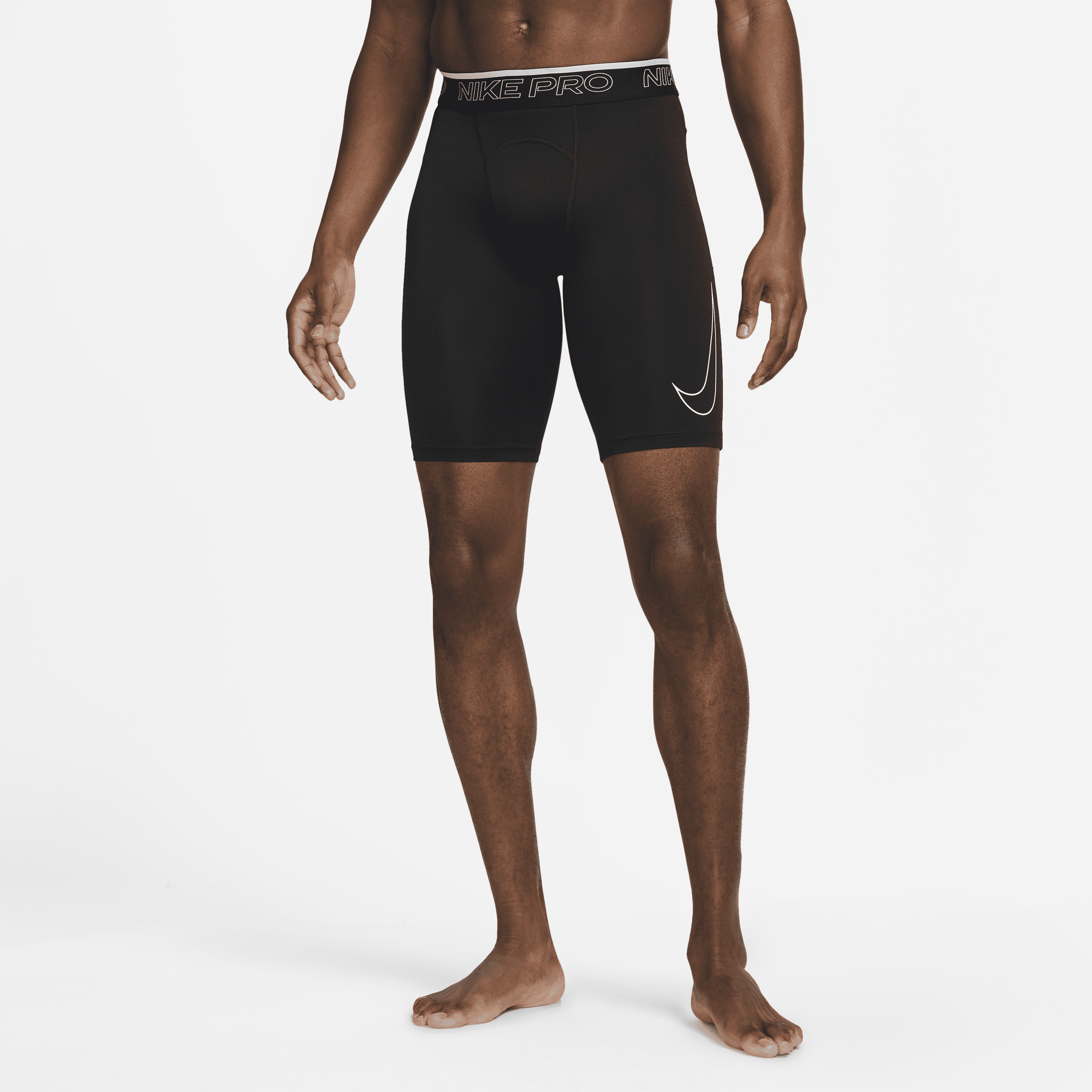 Lange Nike Pro Dri-FIT-shorts til mænd - sort