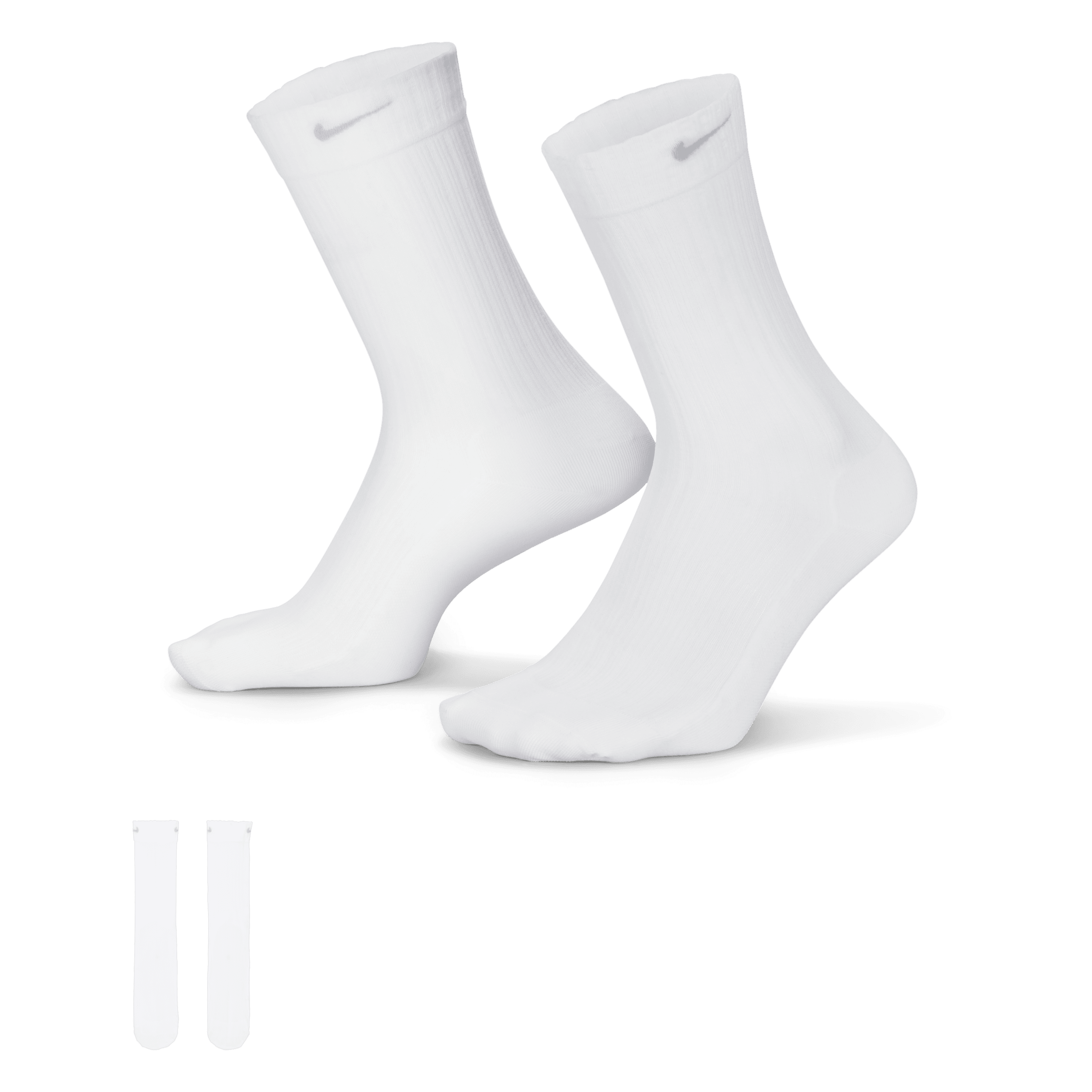 Nike Calcetines largos de entrenamiento de tejido ligeramente transparente (1 par) - Mujer - Blanco