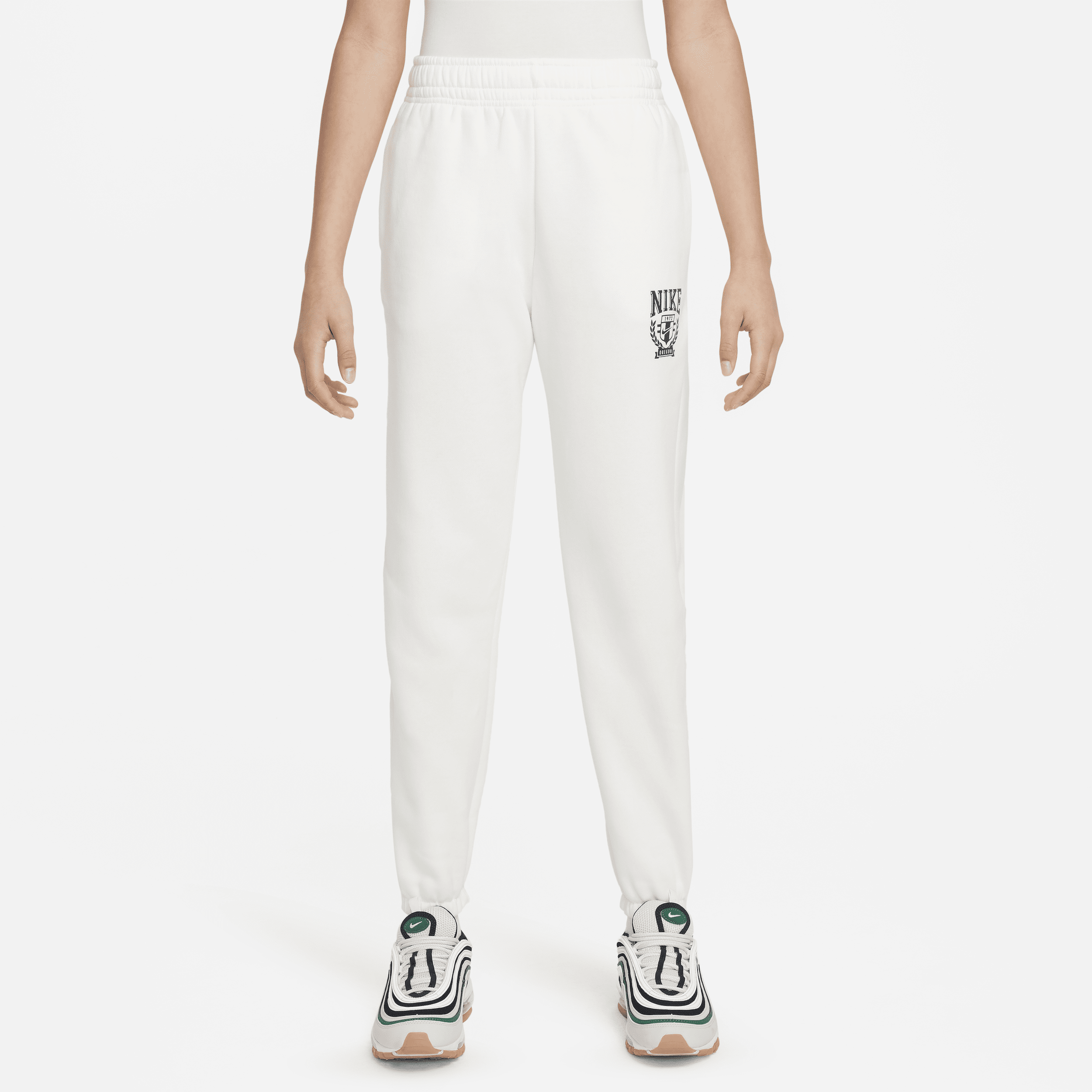 Pantaloni oversize in fleece Nike Sportswear – Ragazza - Bianco