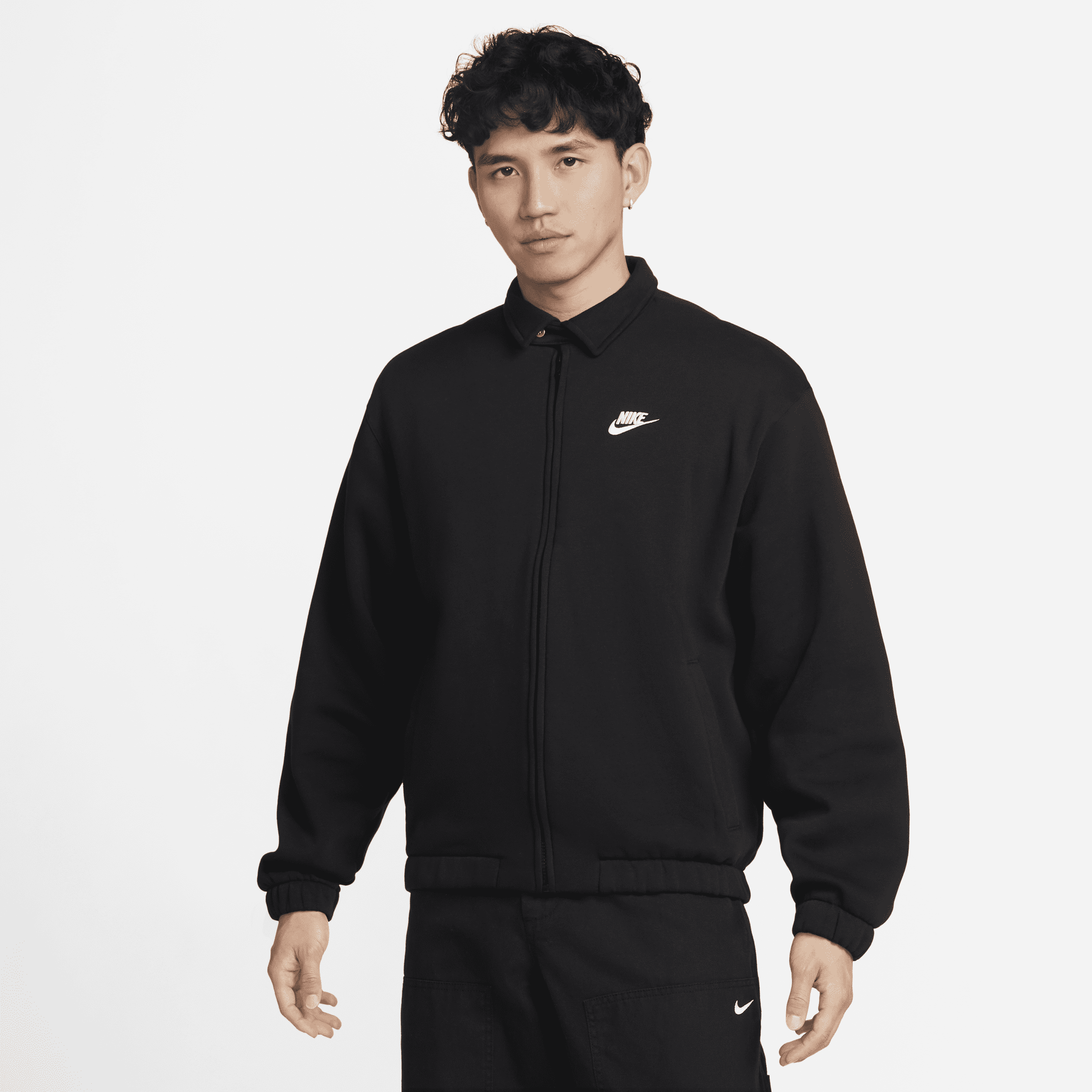 【ナイキ(NIKE)公式ストア】ナイキ クラブ フリース メンズ ハリントン ジャケット DX0540-010 ブラック 【ナイキ(NIKE)公式ストア】ナイキ クラブ フリース メンズ ハリントン ジャケット DX0540-010 ブラック