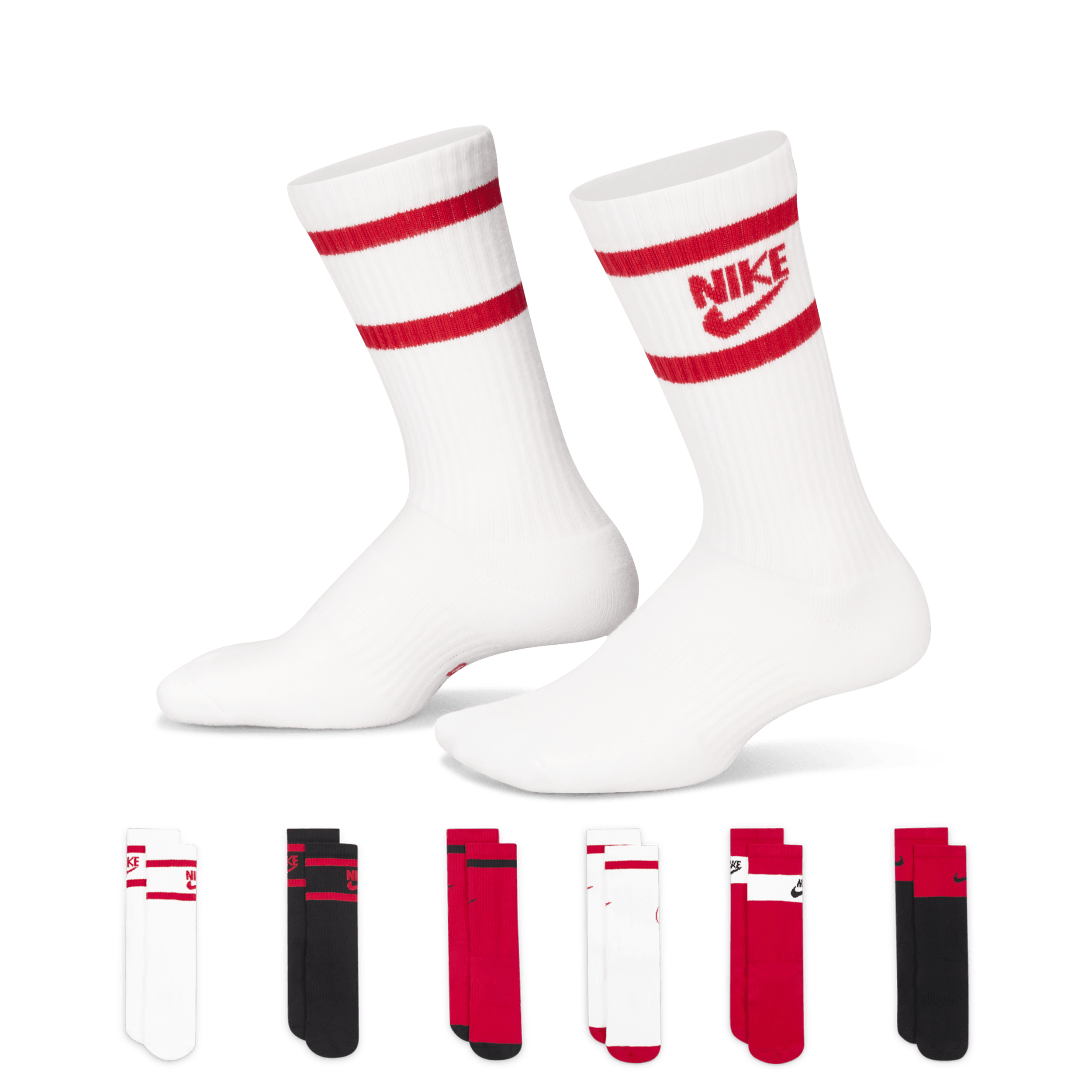【ナイキ(NIKE)公式ストア】ナイキ エブリデイ キッズ クッションド クルー ソックス (6足) CK7302-904 マルチカラー 【ナイキ(NIKE)公式ストア】ナイキ エブリデイ キッズ クッションド クルー ソックス (6足) CK7302-904 マルチカラー