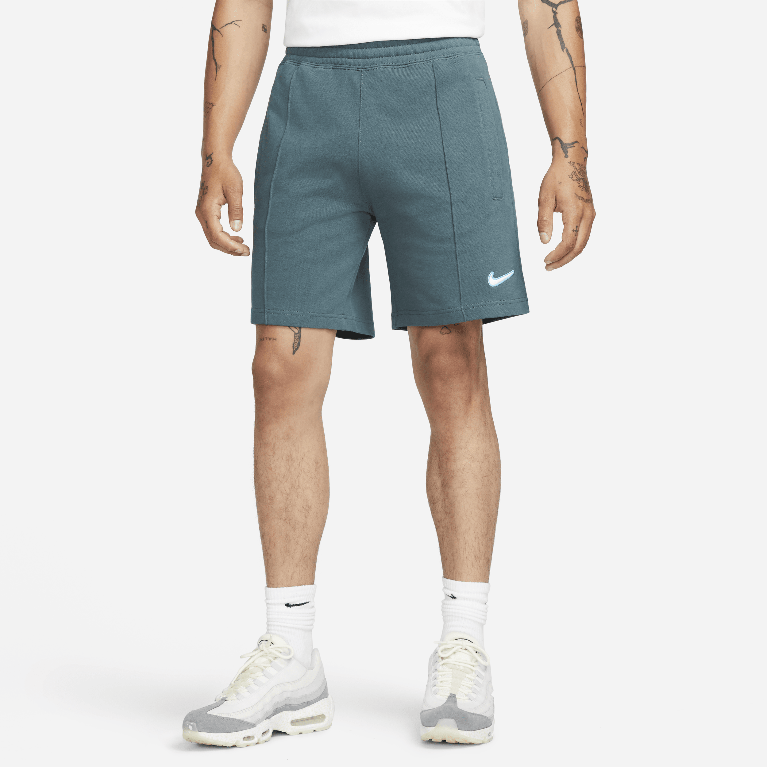 Nike Sportswear-fleeceshorts til mænd - grå