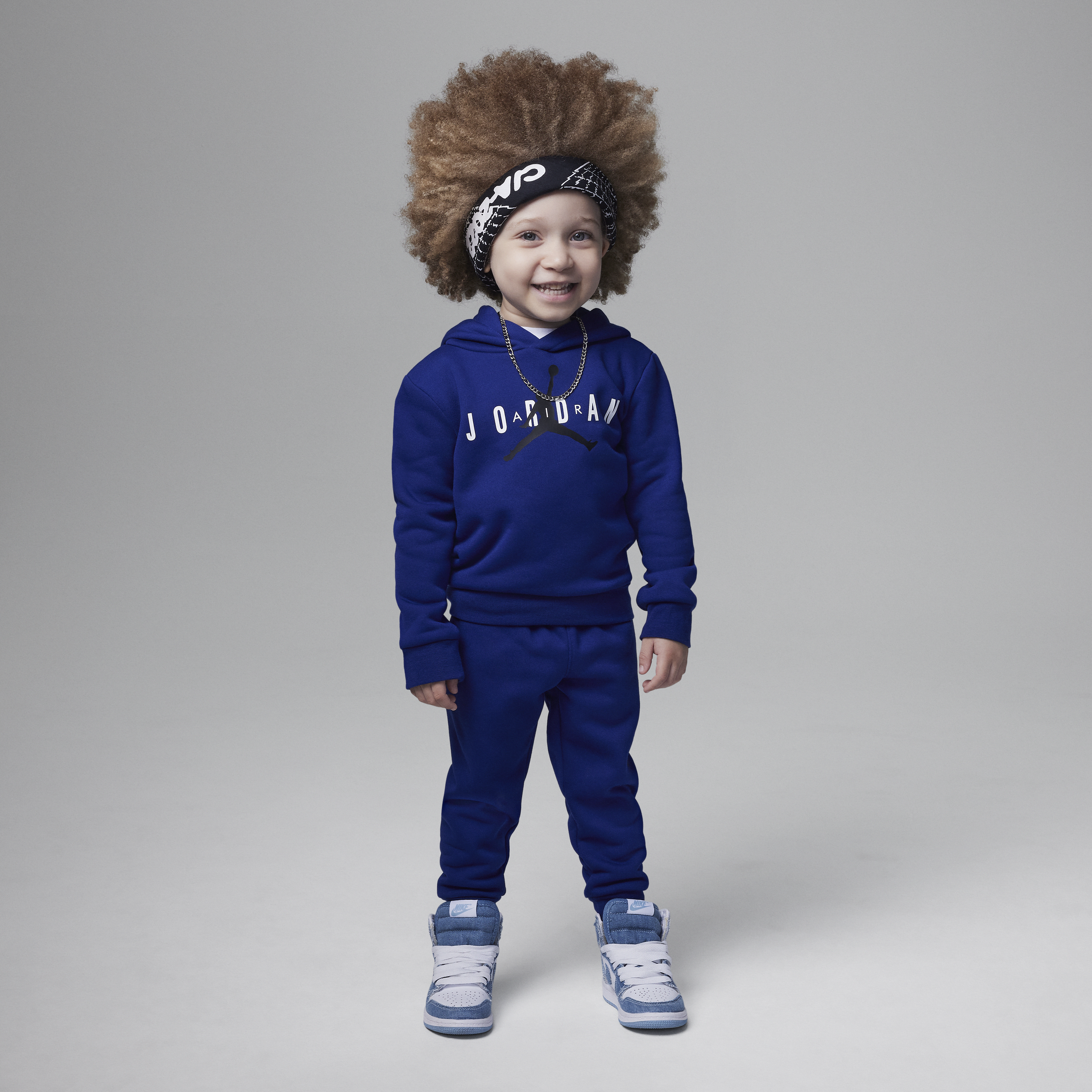 Nike Todelt Jordan Sustainable Pullover Hoodie Set-sæt til småbørn - blå