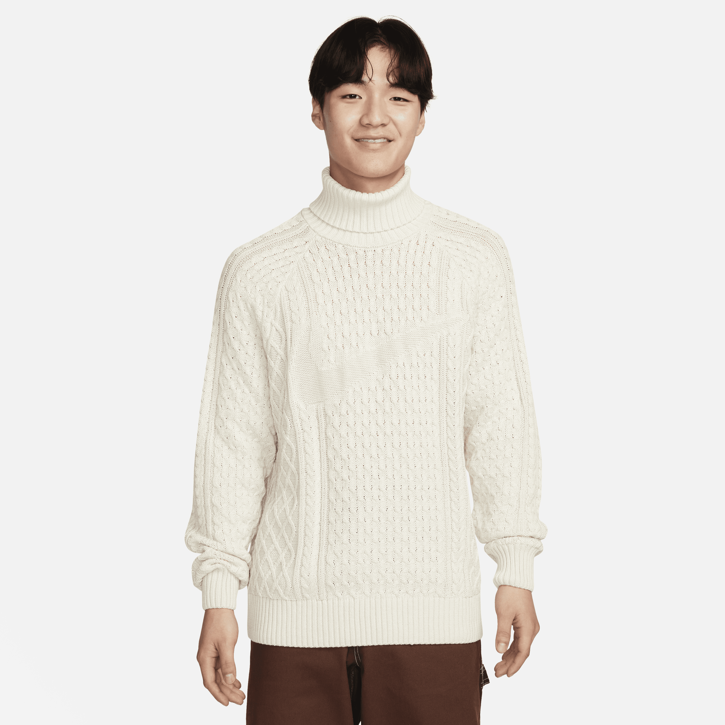 【ナイキ(NIKE)公式ストア】ナイキ ライフ メンズ ケーブル ニット タートルネック セーター FB7771-072 グレー 【ナイキ(NIKE)公式ストア】ナイキ ライフ メンズ ケーブル ニット タートルネック セーター FB7771-072 グレー
