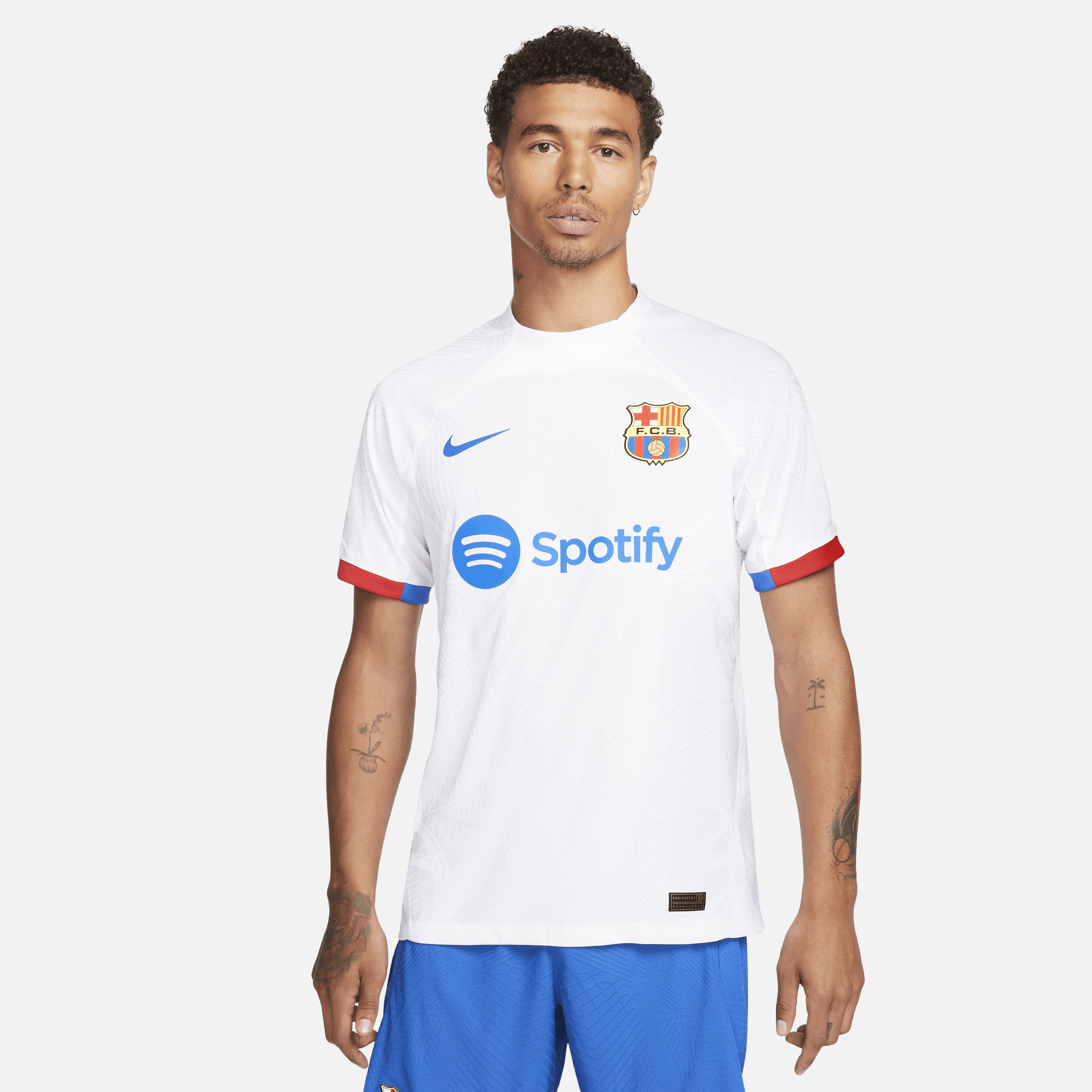 FC Barcelona 2023/24 Match Away-Nike Dri-FIT ADV-fodboldtrøje til mænd - hvid