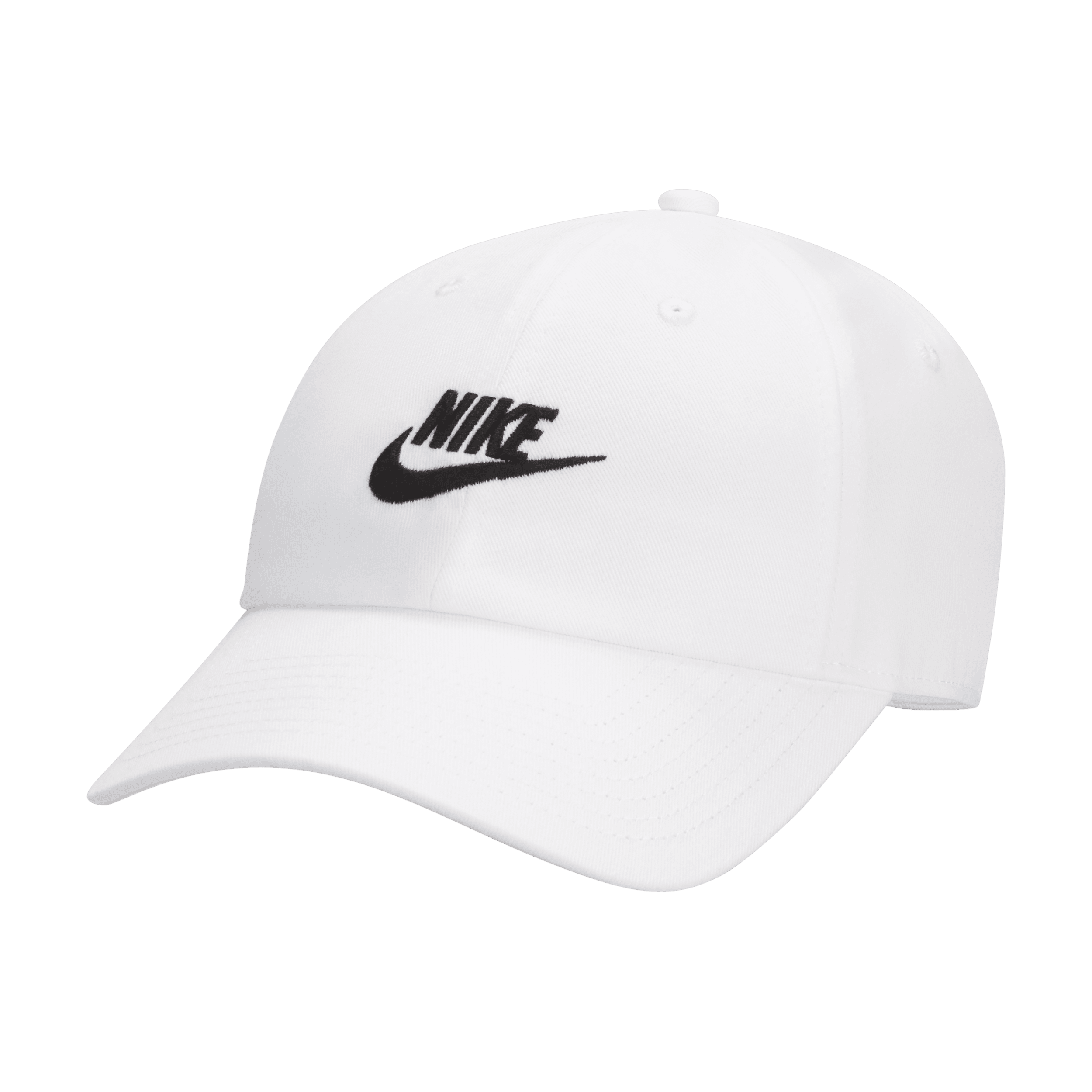 Ustruktureret Nike Club Futura Wash-kasket - hvid