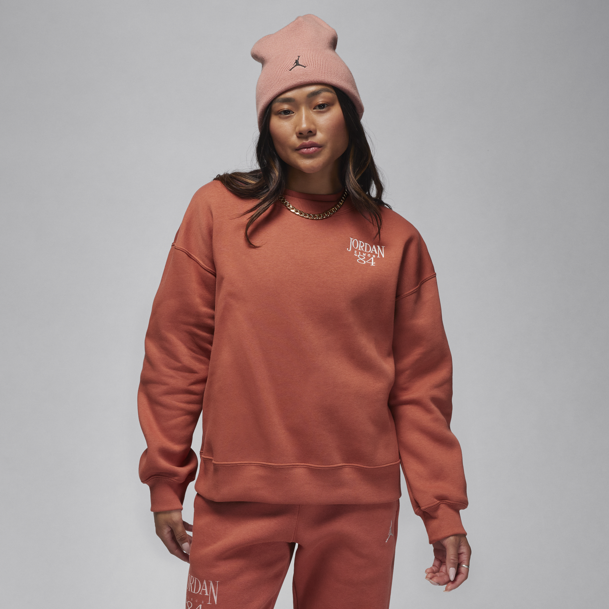 【ナイキ(NIKE)公式ストア】ジョーダン ブルックリン フリース ウィメンズ クルーネック スウェットシャツ FN5438-209 ピンク 【ナイキ(NIKE)公式ストア】ジョーダン ブルックリン フリース ウィメンズ クルーネック スウェットシャツ FN5438-209 ピンク