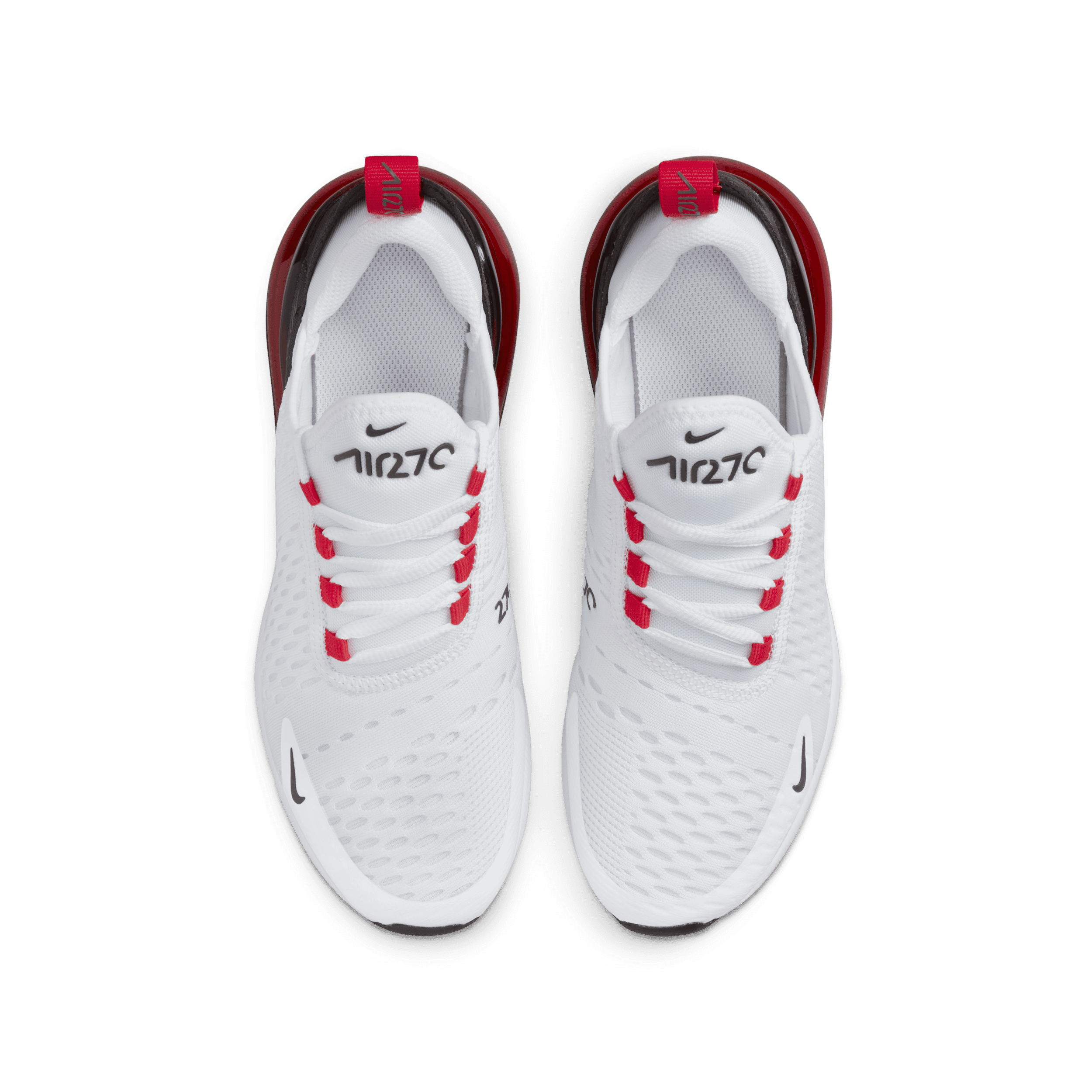 Nike air max 27 hot sale womens white and red