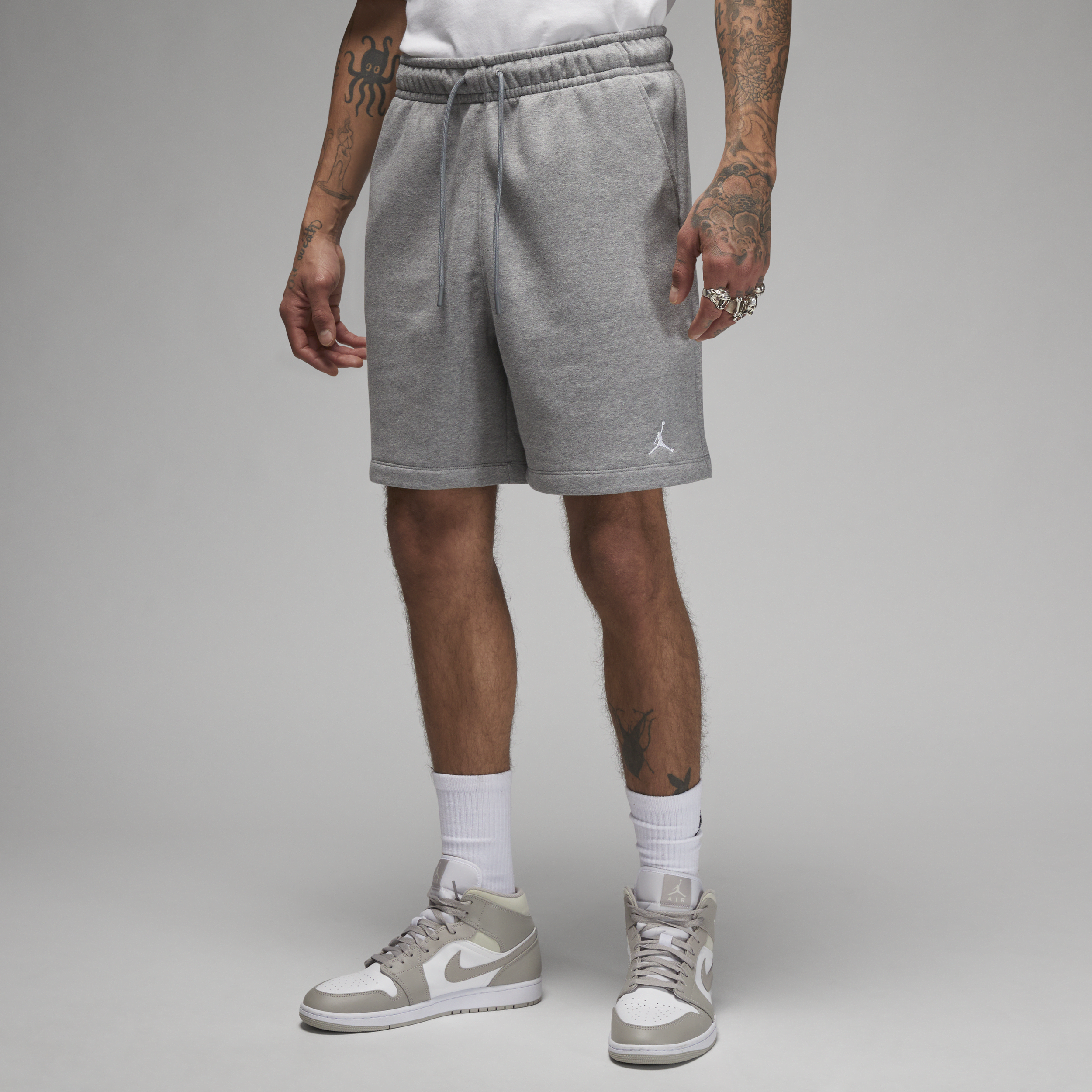 Jordan Brooklyn Fleece Pantalón corto - Hombre - Gris