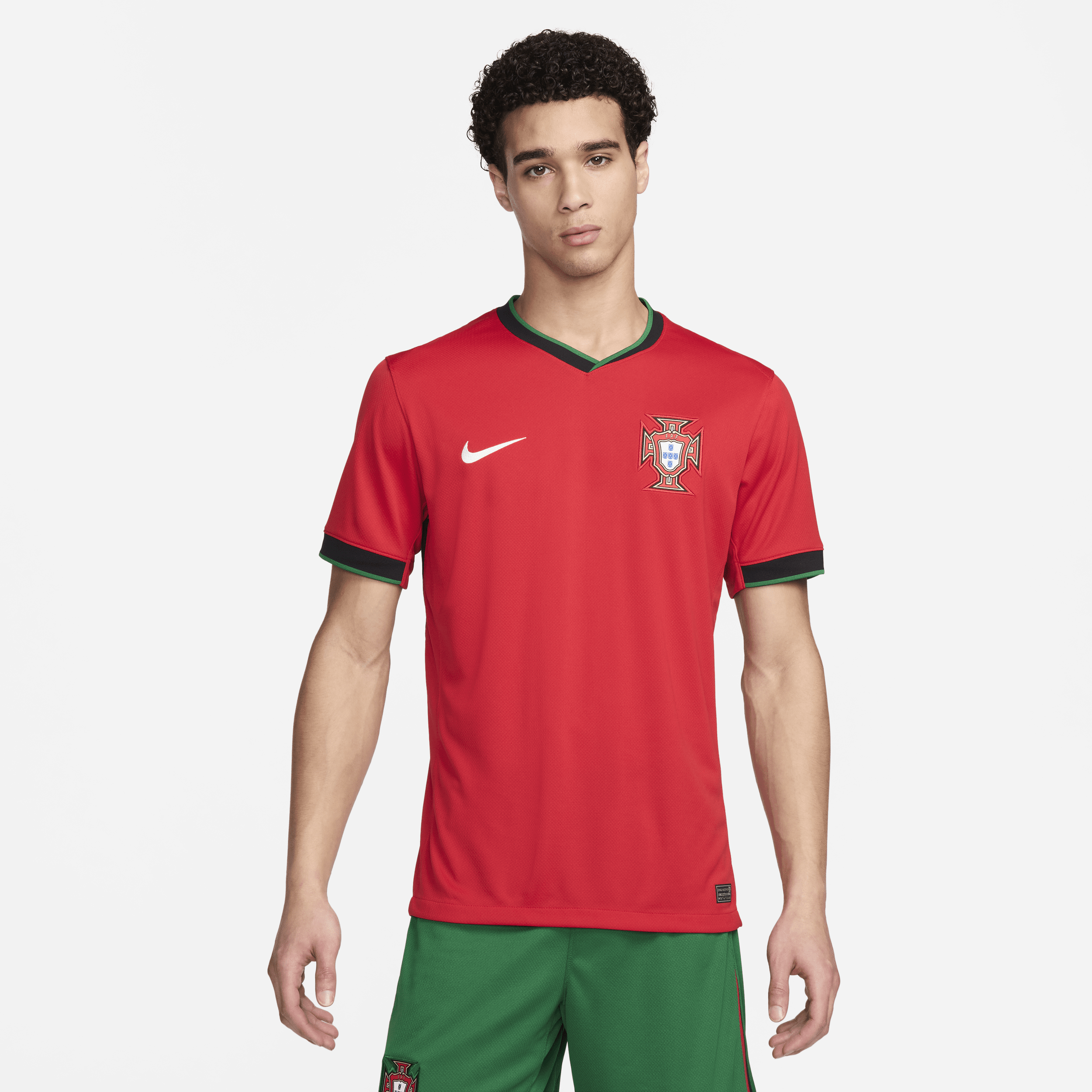 Maglia da calcio replica Nike Dri-FIT Portogallo (squadra maschile) 2024/25 Stadium da uomo – Home - Rosso