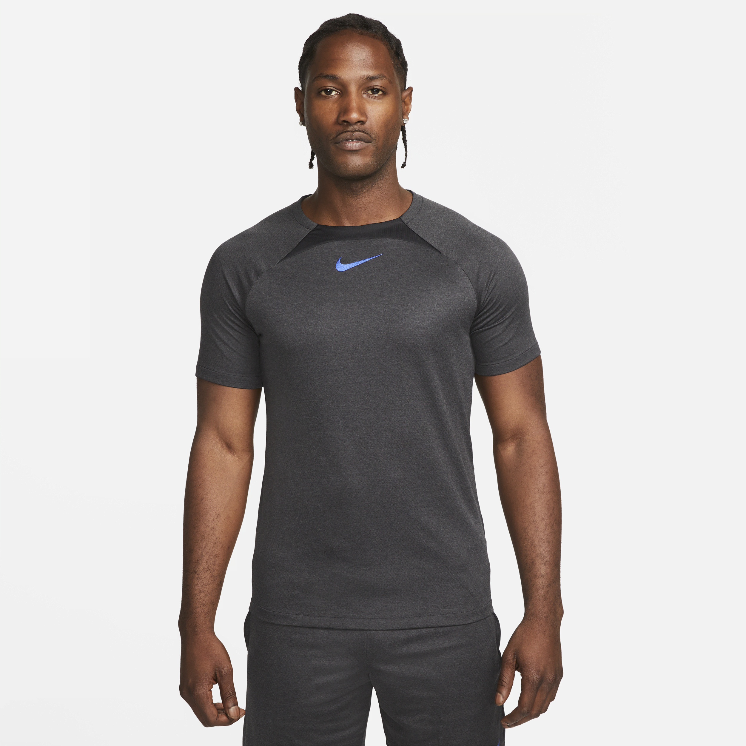 Kortærmet Nike Academy-Dri-FIT-fodboldtrøje til mænd - sort