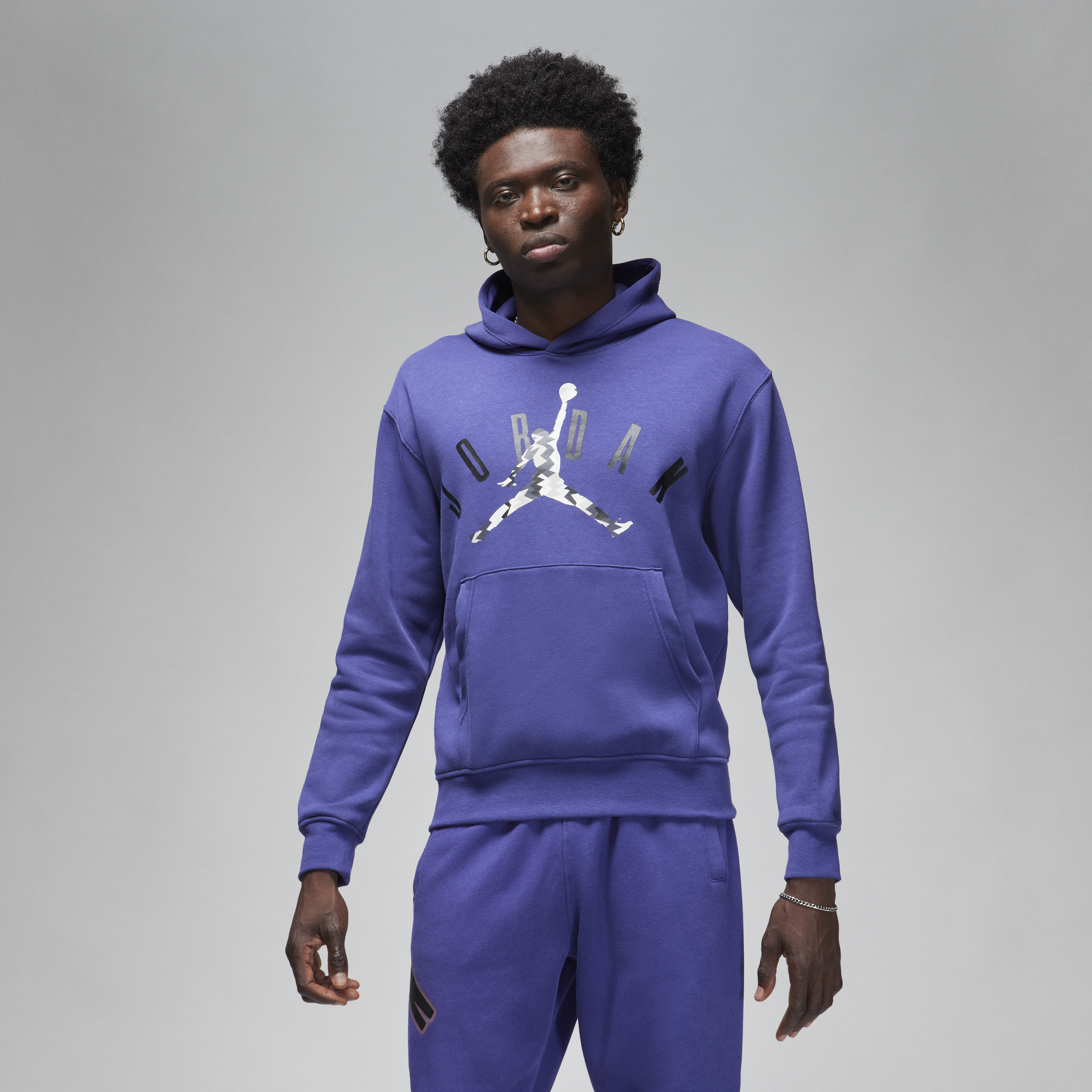 Nike Felpa pullover in fleece con cappuccio Jordan Flight MVP – Uomo - Viola