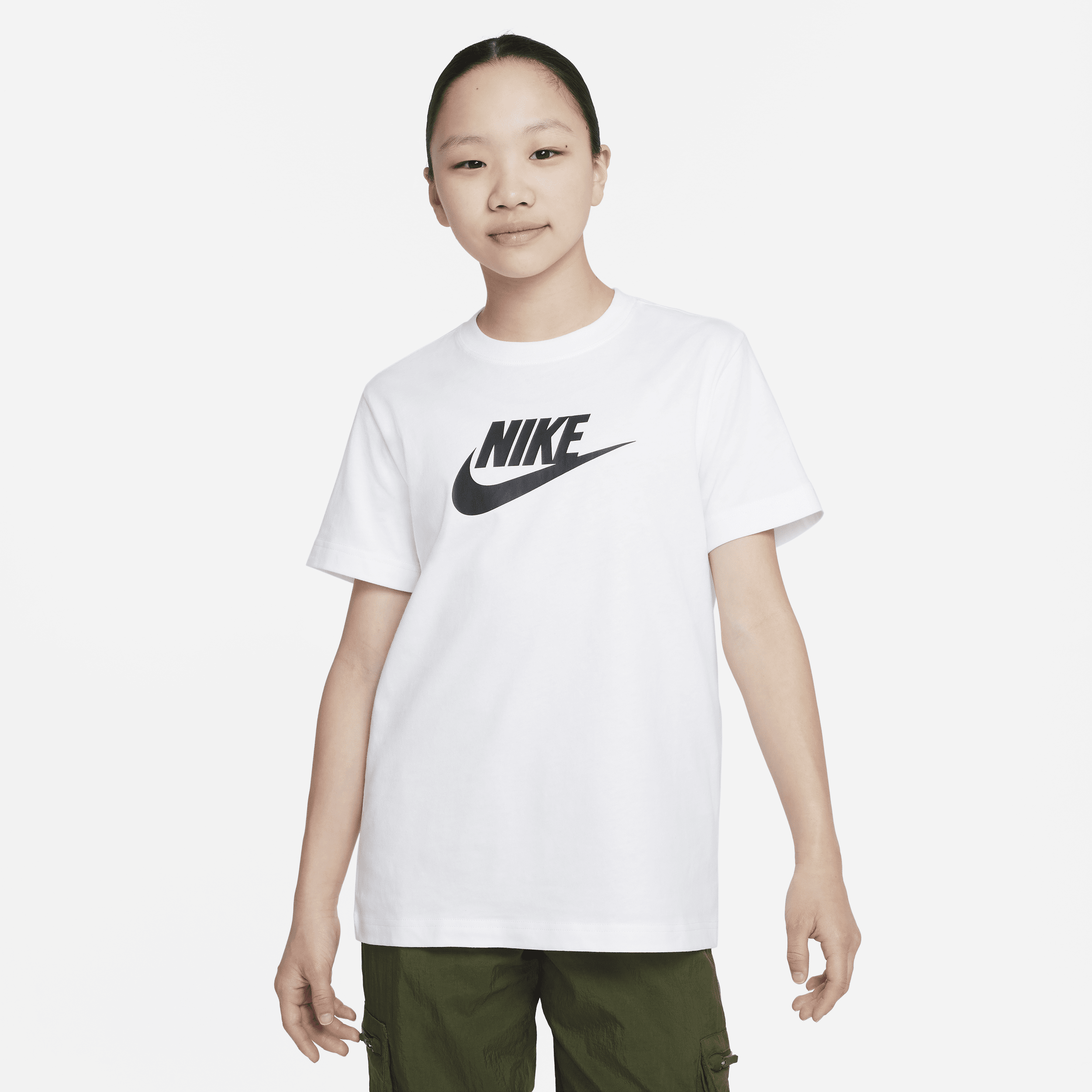 Nike Sportswear-T-shirt til større børn (piger) - hvid