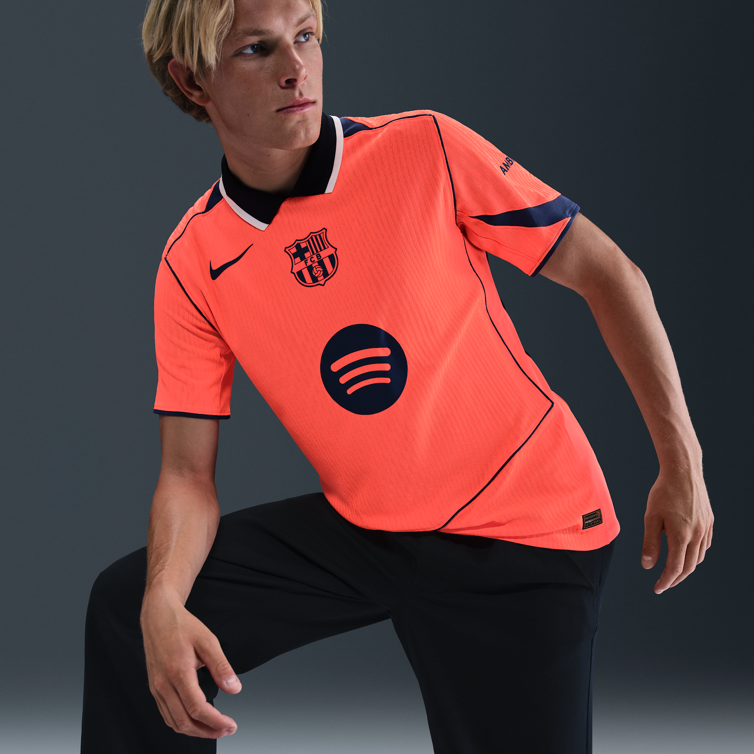 Nike Barcelona Mens SS Player Issue Third Champions League Shirt