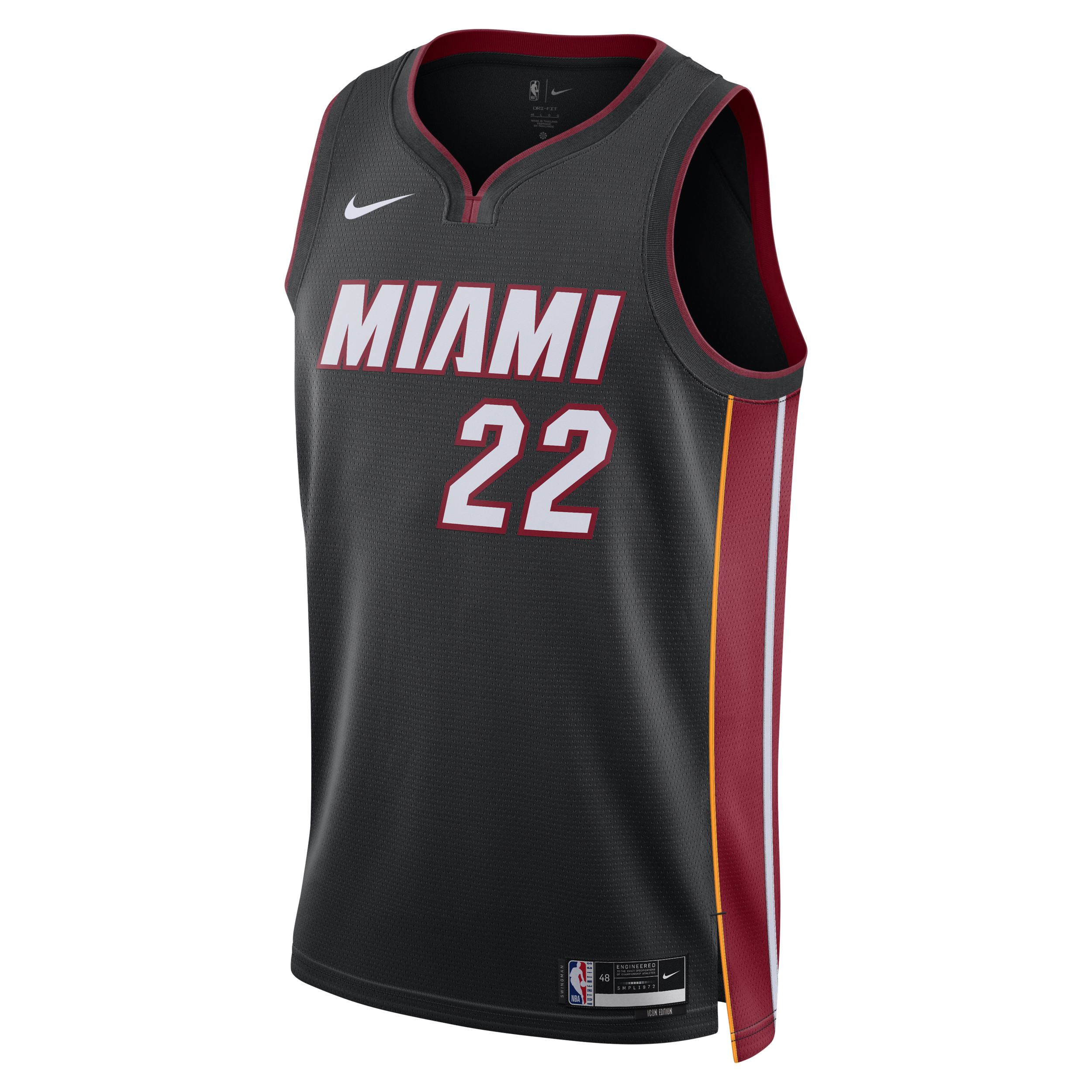 Miami Heat Icon Edition 2022/23 Nike Dri-FIT NBA Swingman-trøje til mænd - sort