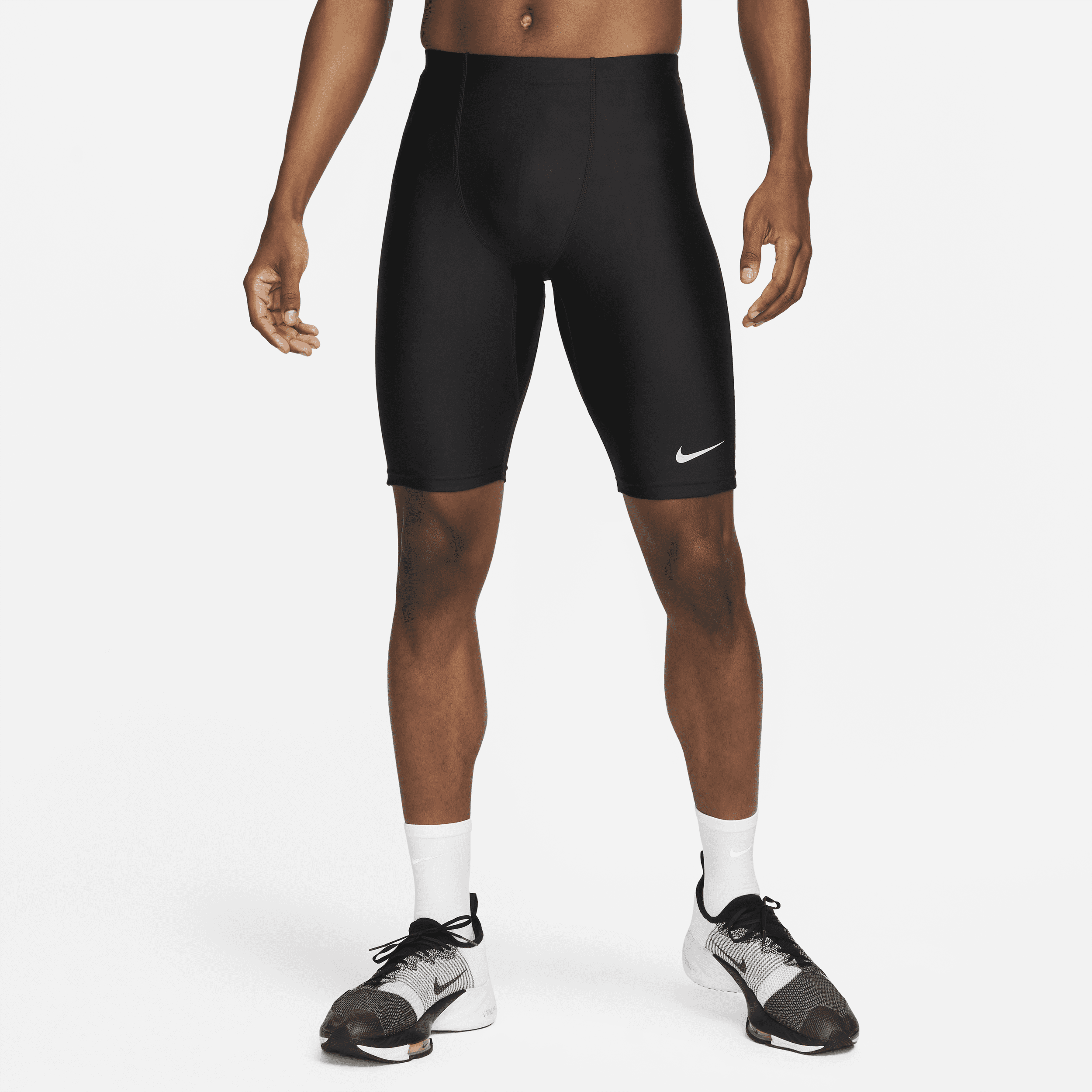 Tights da gara a metà lunghezza Nike Dri-FIT Fast – Uomo - Nero