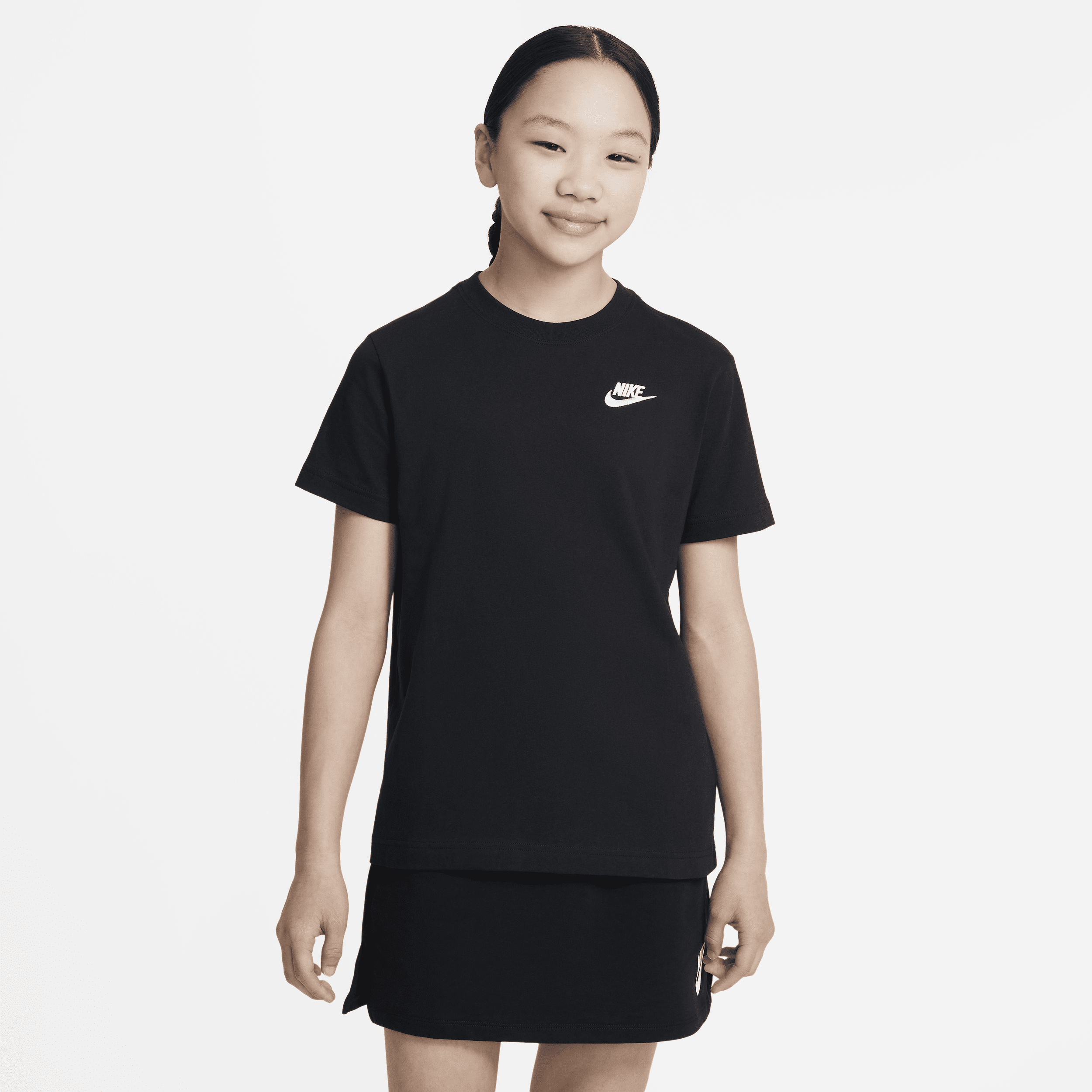 Nike Sportswear-T-shirt til større børn (piger) - sort