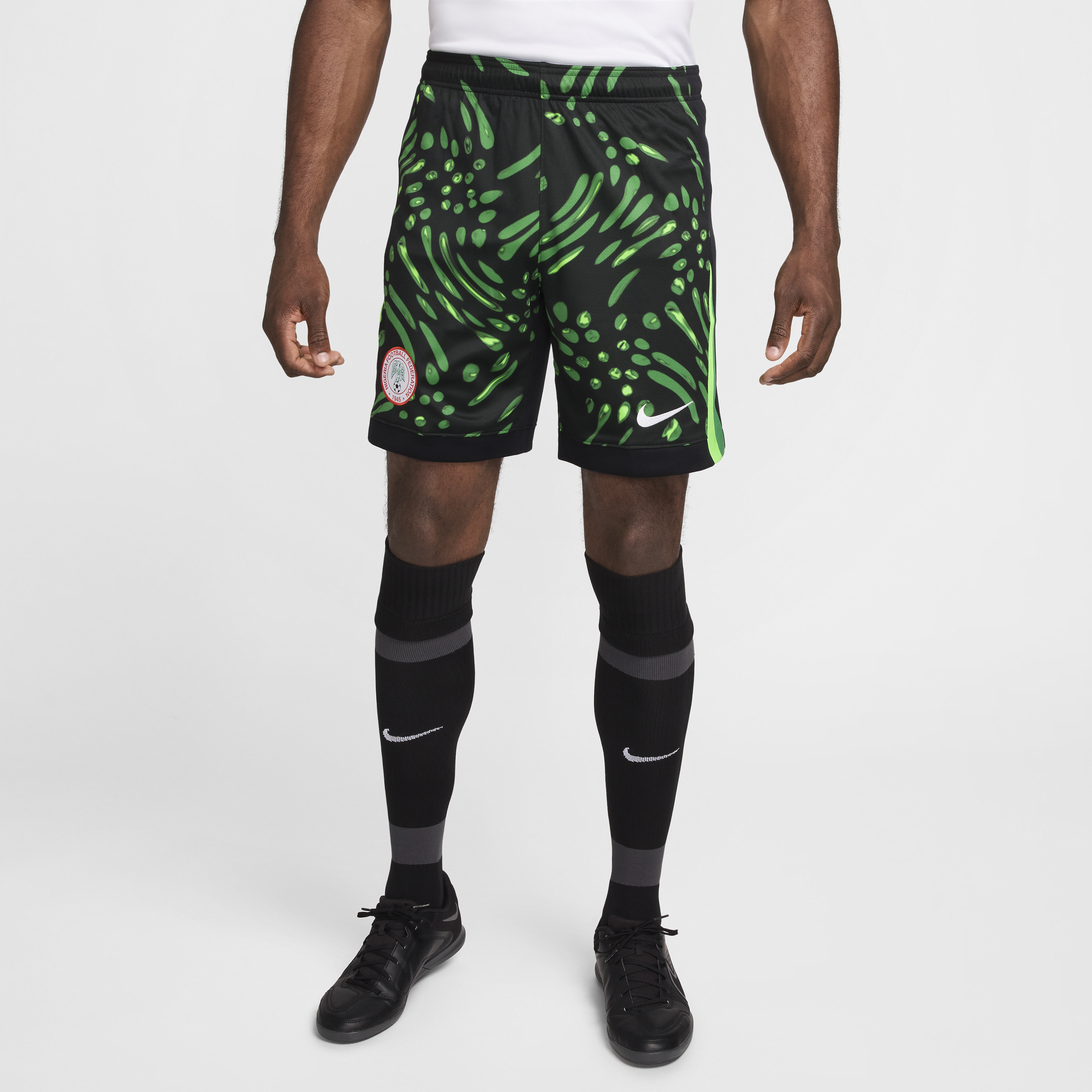 Segunda equipación Stadium Nigeria 2024 Pantalón corto de fútbol Nike Dri-FIT Replica - Hombre - Negro