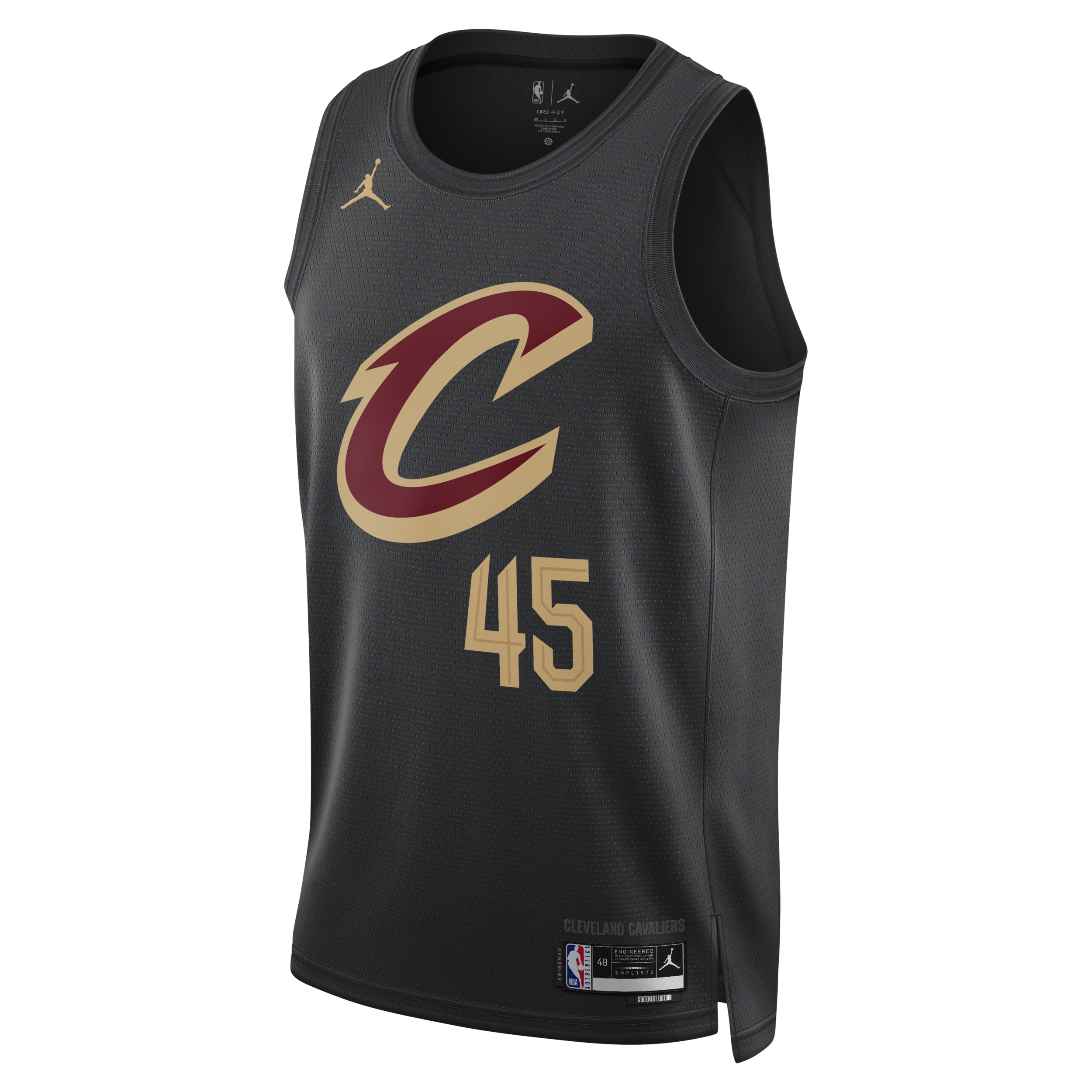 Nike Cleveland Cavaliers Statement Edition Jordan Dri-FIT NBA Swingman-trøje til mænd - sort
