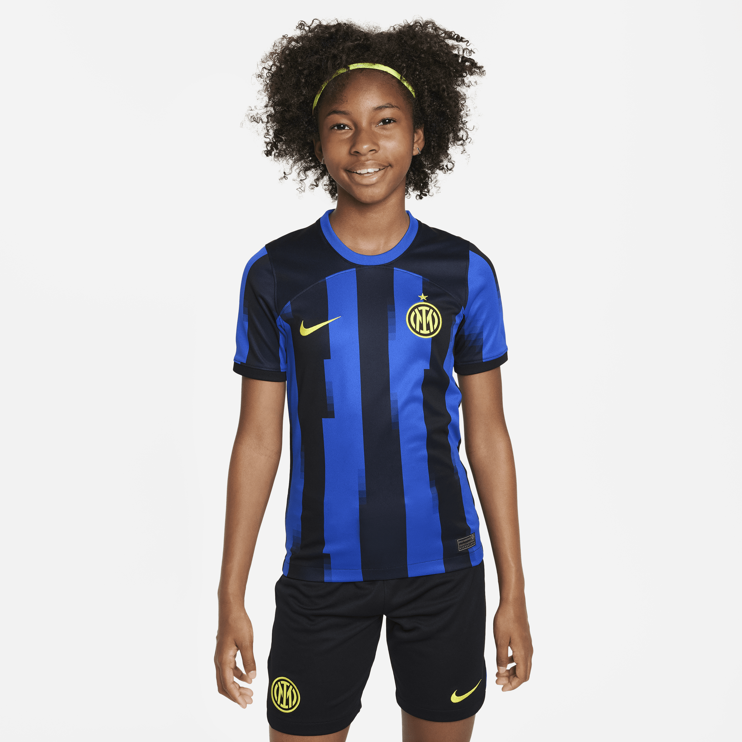 Inter Milan 2023/24 Stadium Home-Nike Dri-FIT fodboldtrøje til større børn - blå
