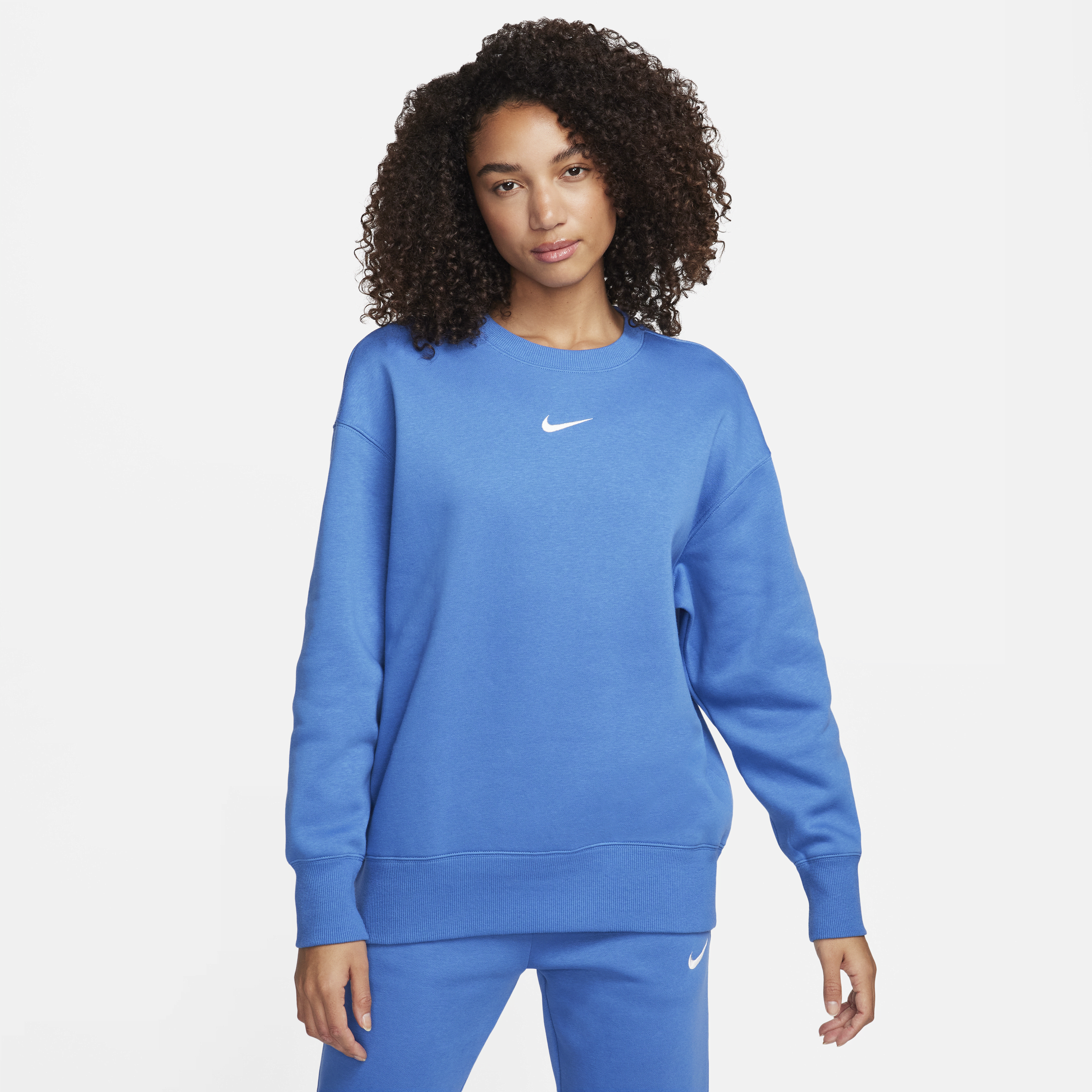 Nike Sportswear Phoenix Fleece Oversized sweatshirt met ronde hals voor dames - Blauw