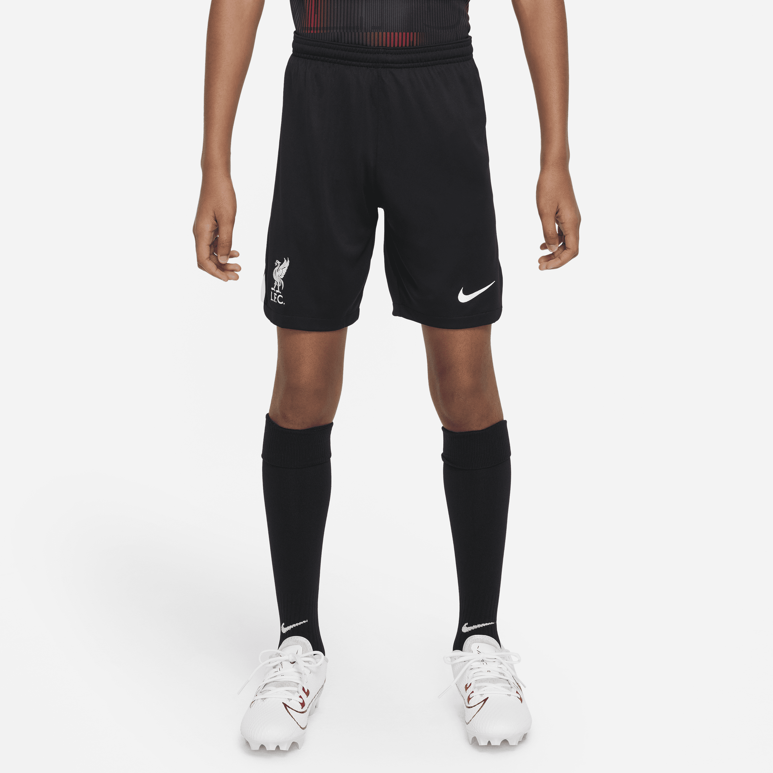 Shorts da calcio Nike Dri-FIT Liverpool FC 2023/24 Stadium per ragazzi – Away - Nero