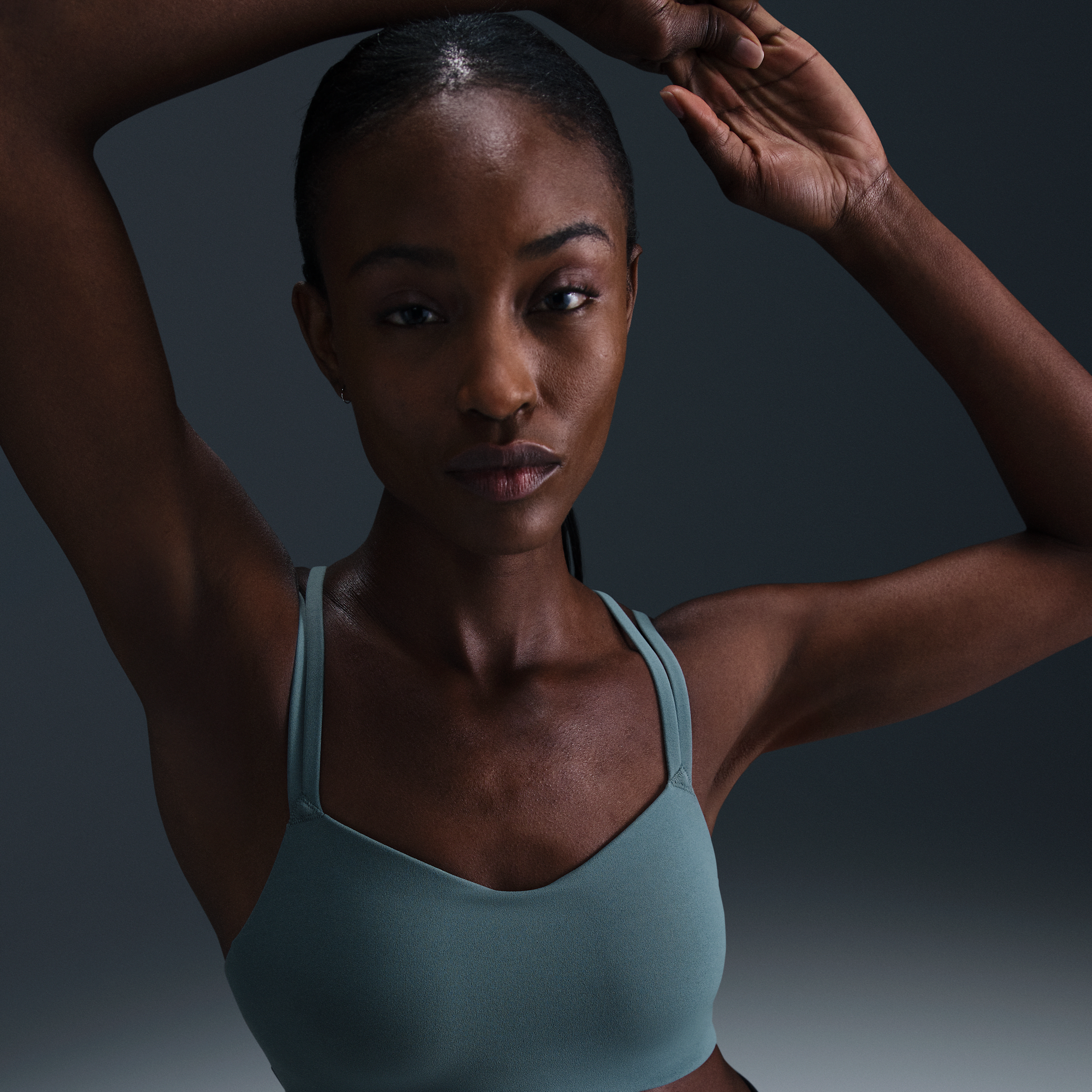 Bra imbottito a sostegno leggero Nike Zenvy Strappy – Donna - Blu