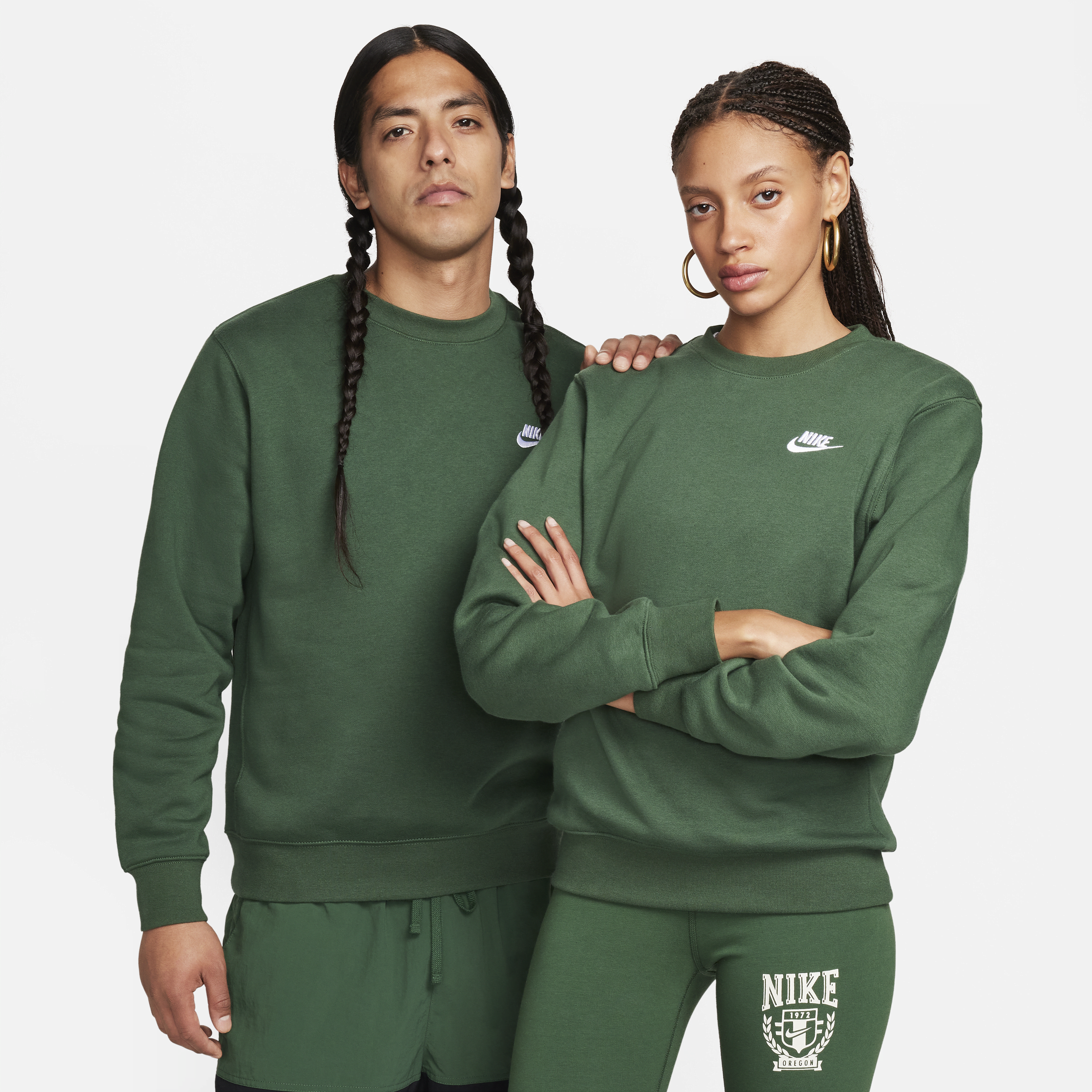 Nike Sportswear Club Fleece-crewtrøje til mænd - grøn