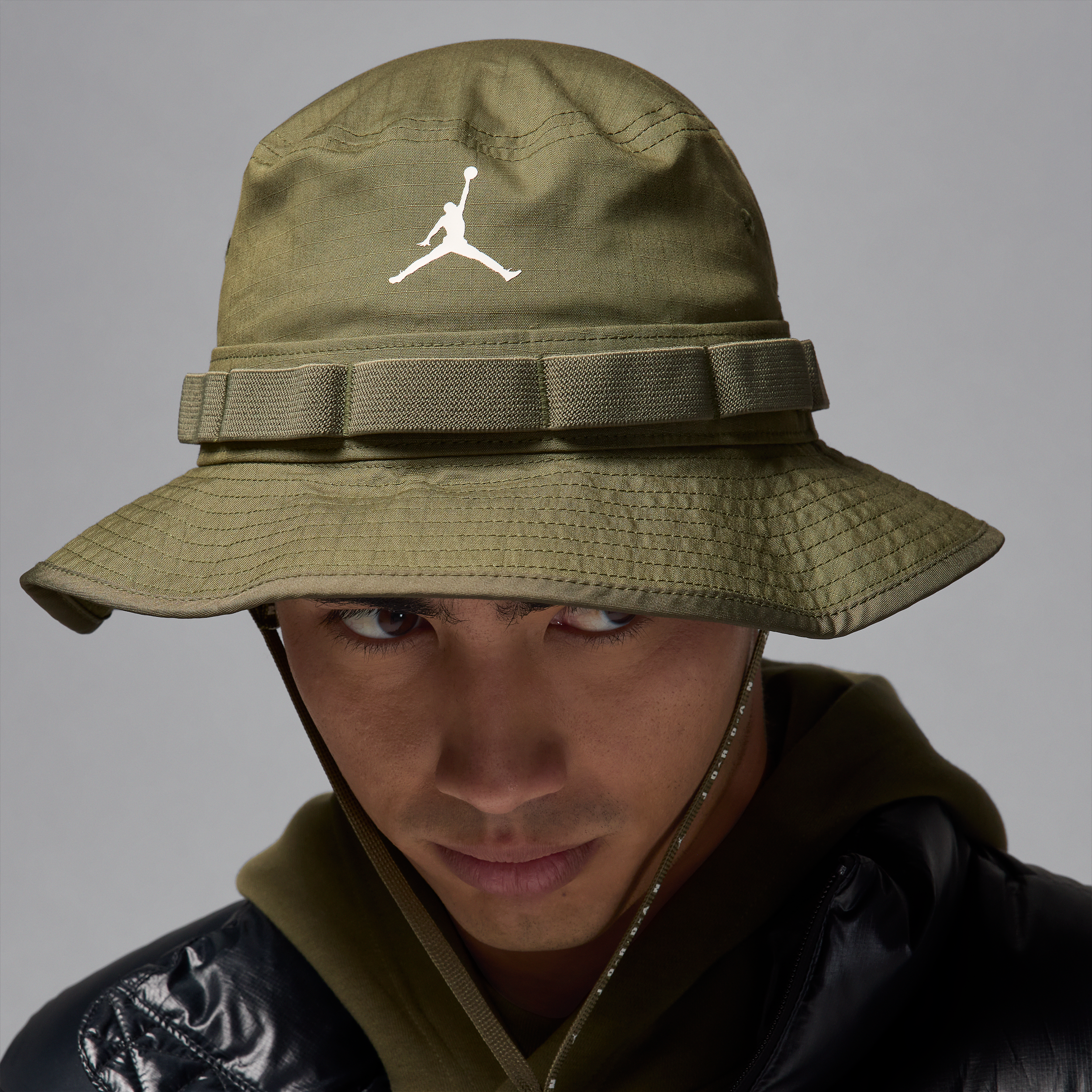 Nike Jordan Apex Bucket Hat - Green - Cotton/Nylon/Elastane