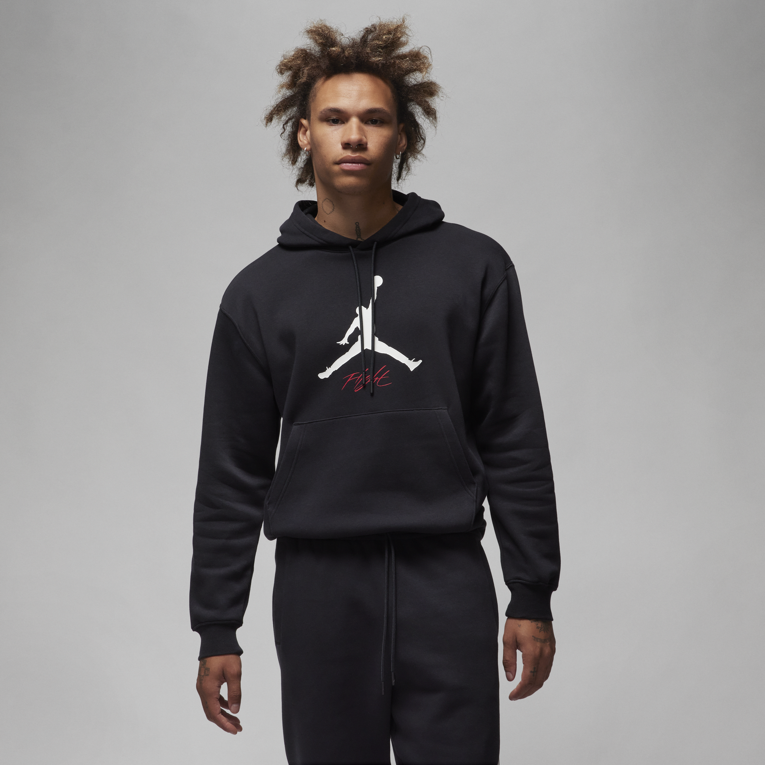 Jordan Essentials-fleecehættetrøje til mænd - sort